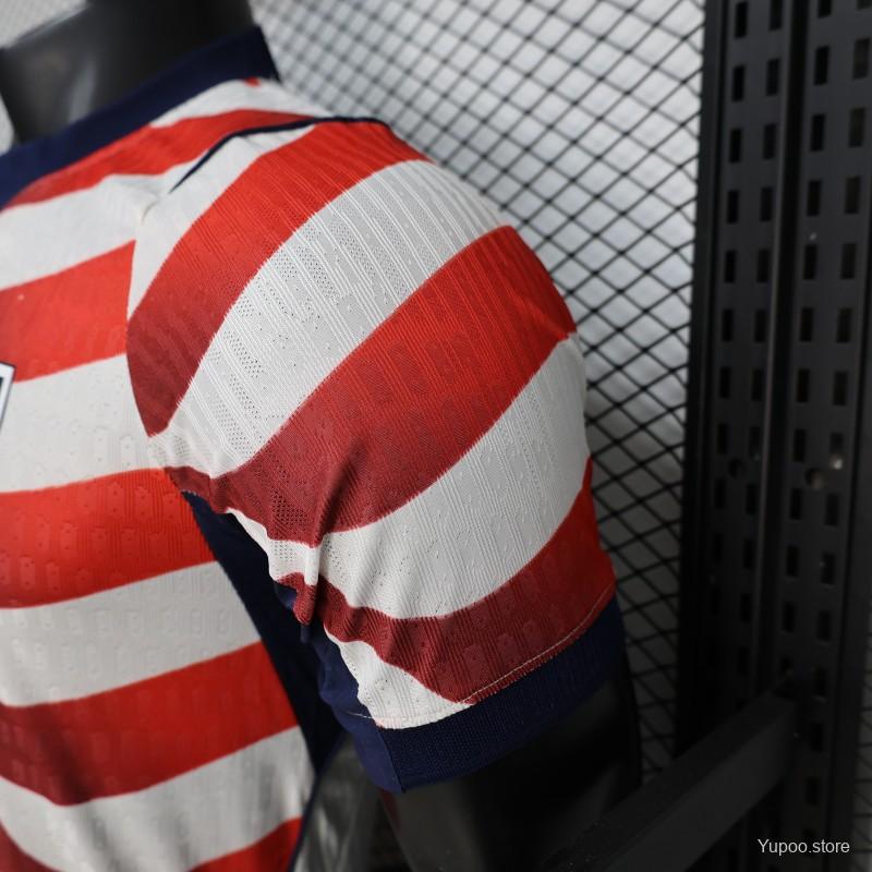 USA 2026 Home Red & White Stripe Jersey