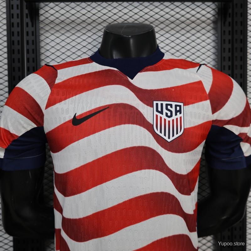 USA 2026 Home Red & White Stripe Jersey
