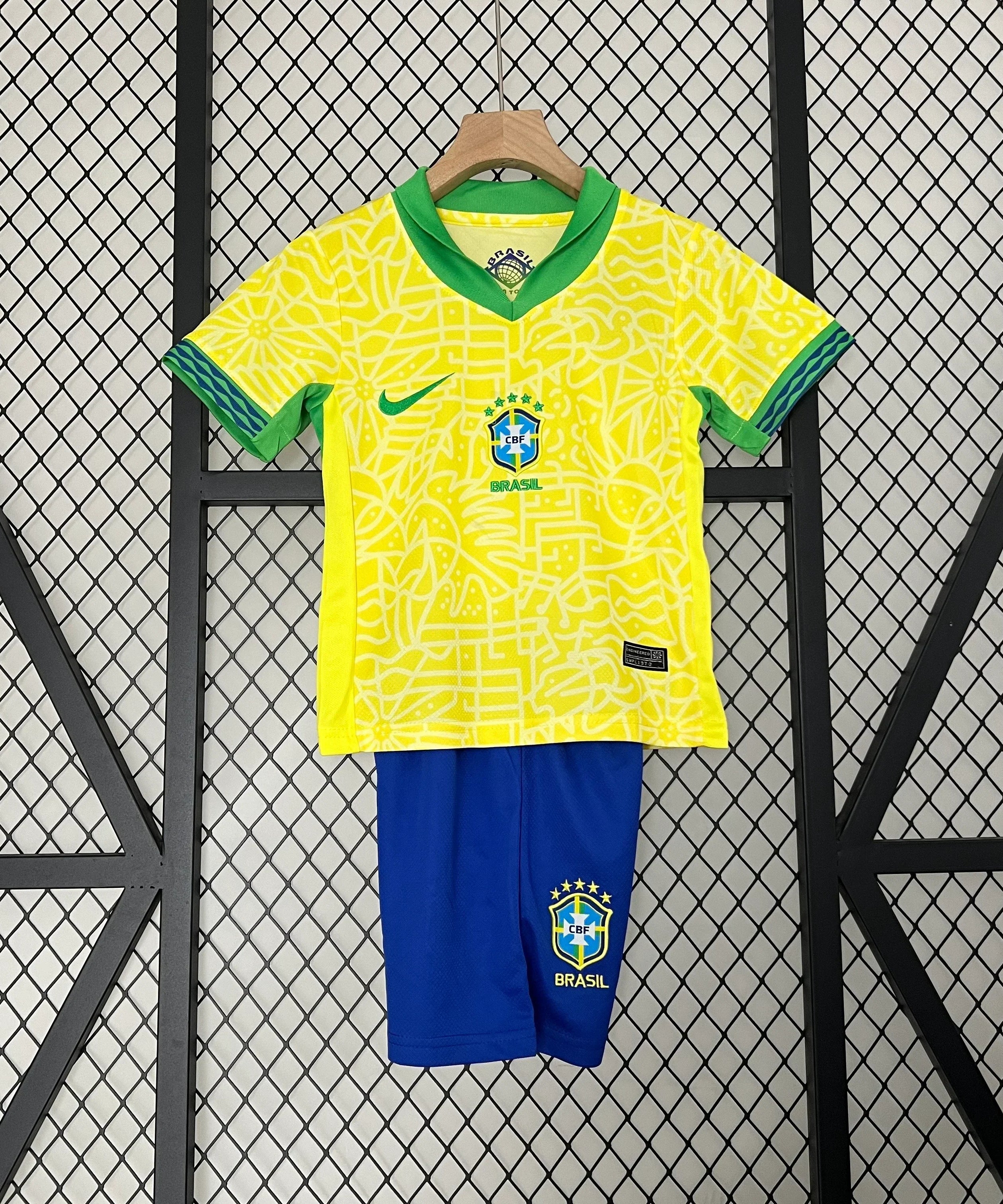 Brazil 2024 Home Jersey Kids