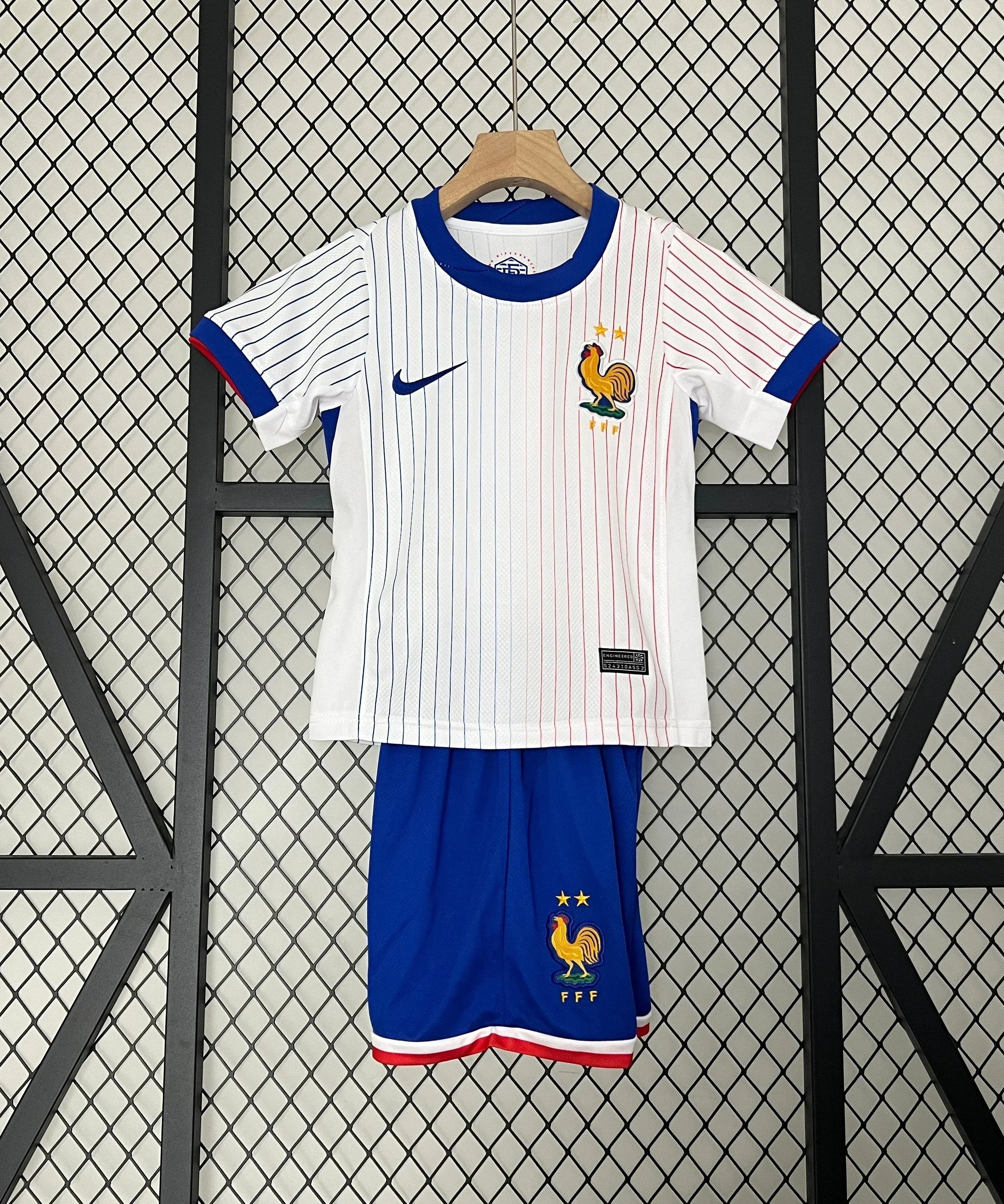 Camisola Fora de Casa França 2024 Crianças