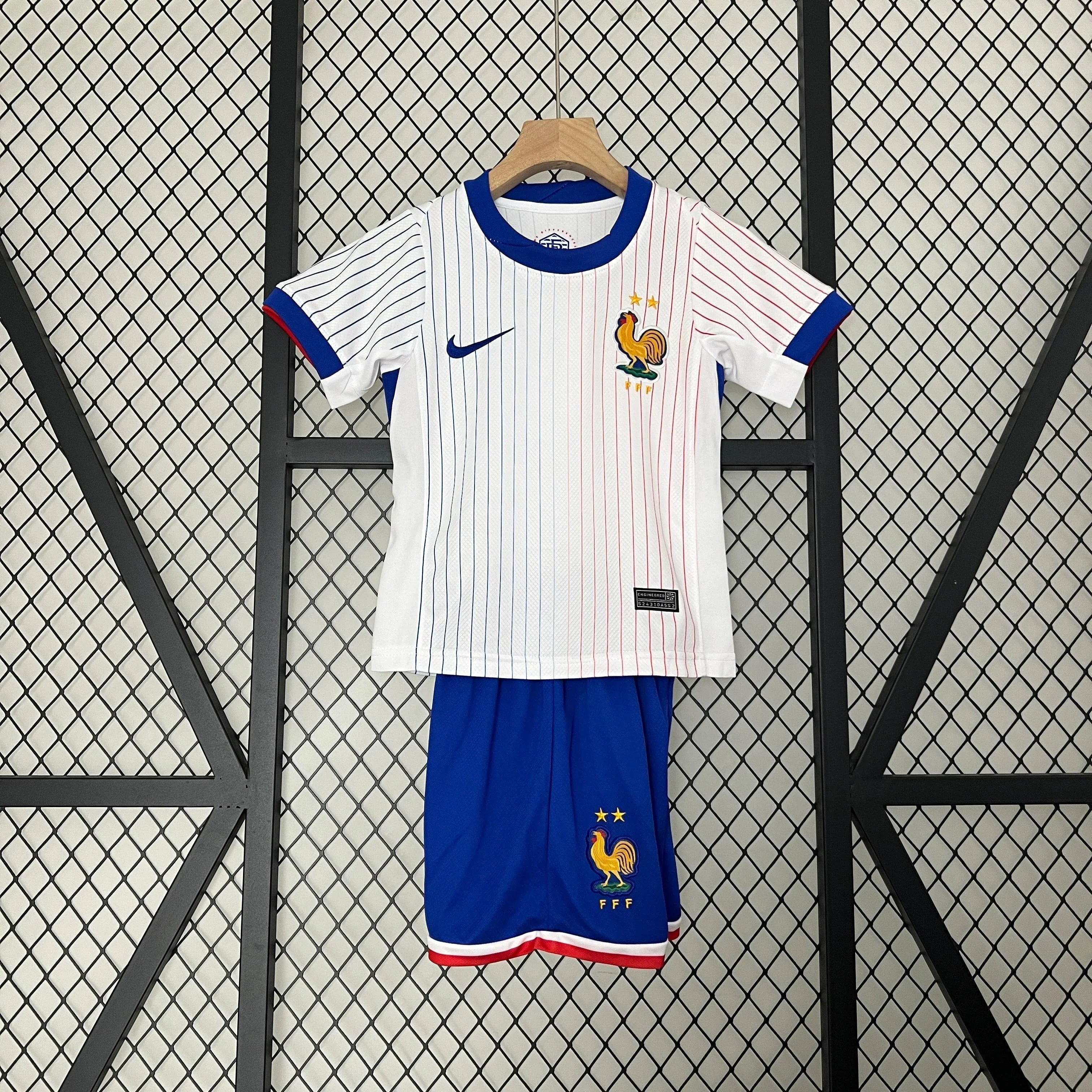 Camisola Fora de Casa França 2024 Crianças