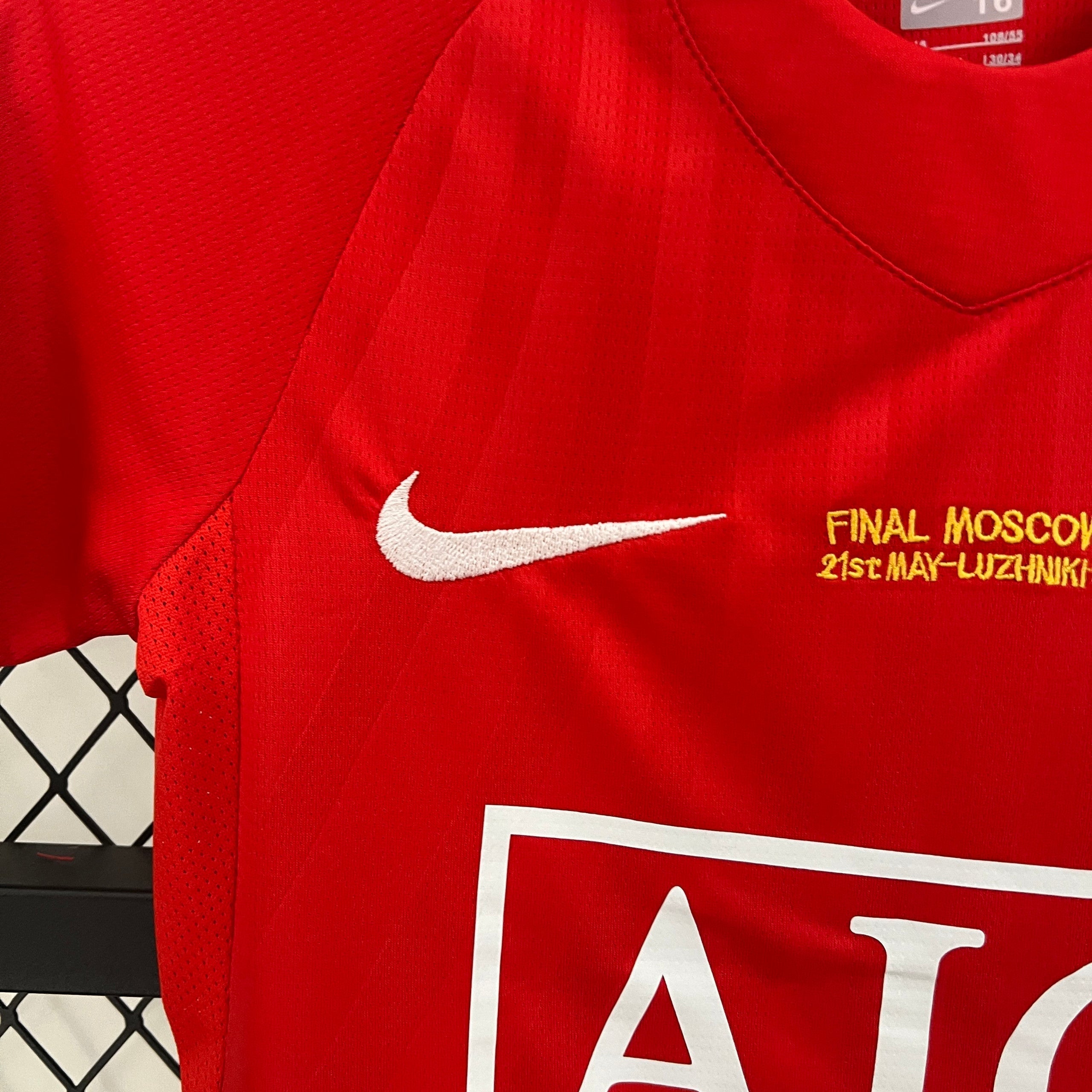 Camiseta de local Manchester United Liga de Campeones 07/08 para niños