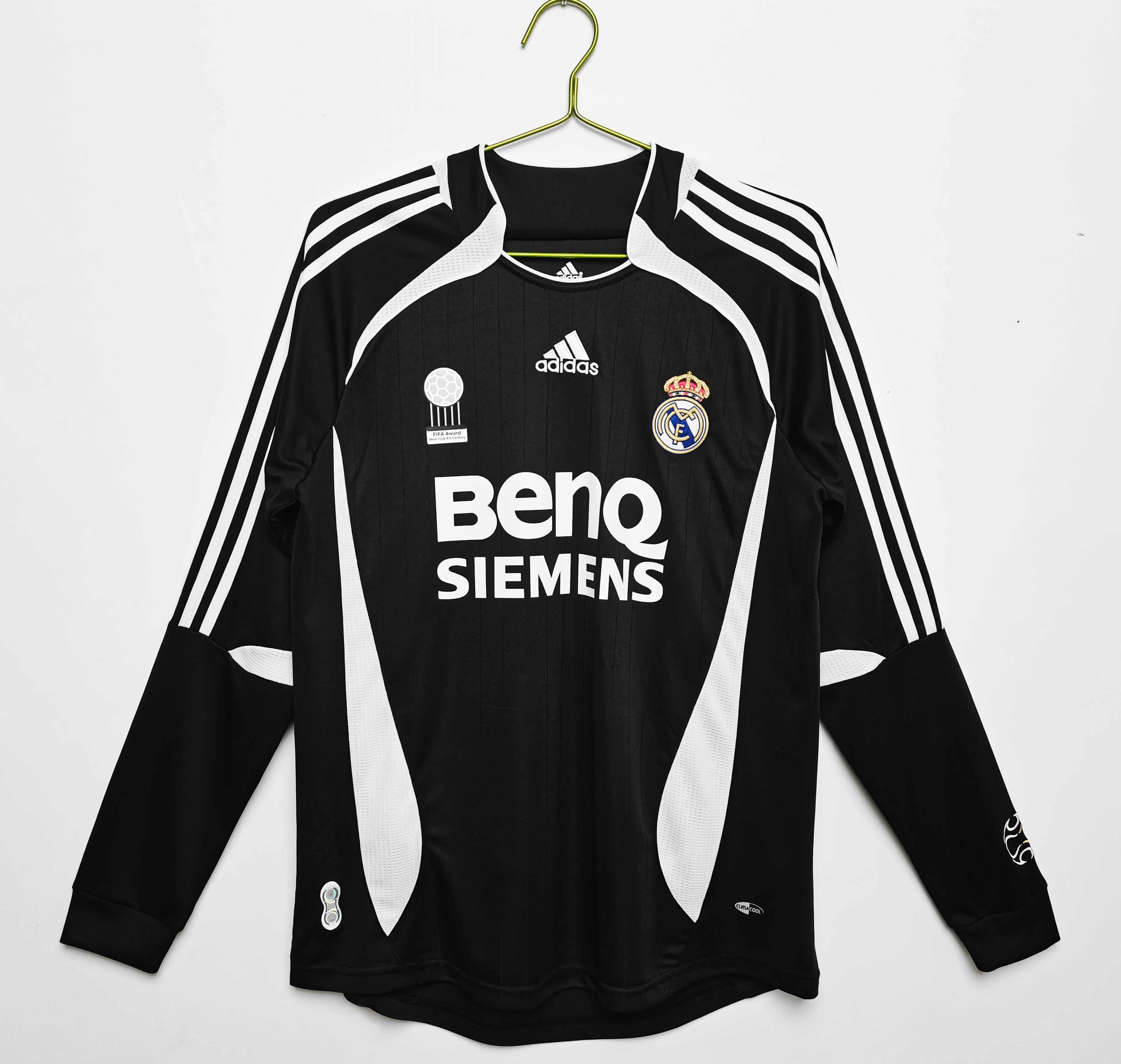 Real Madrid 2006-2007 Auswärtstrikot mit langen Ärmeln