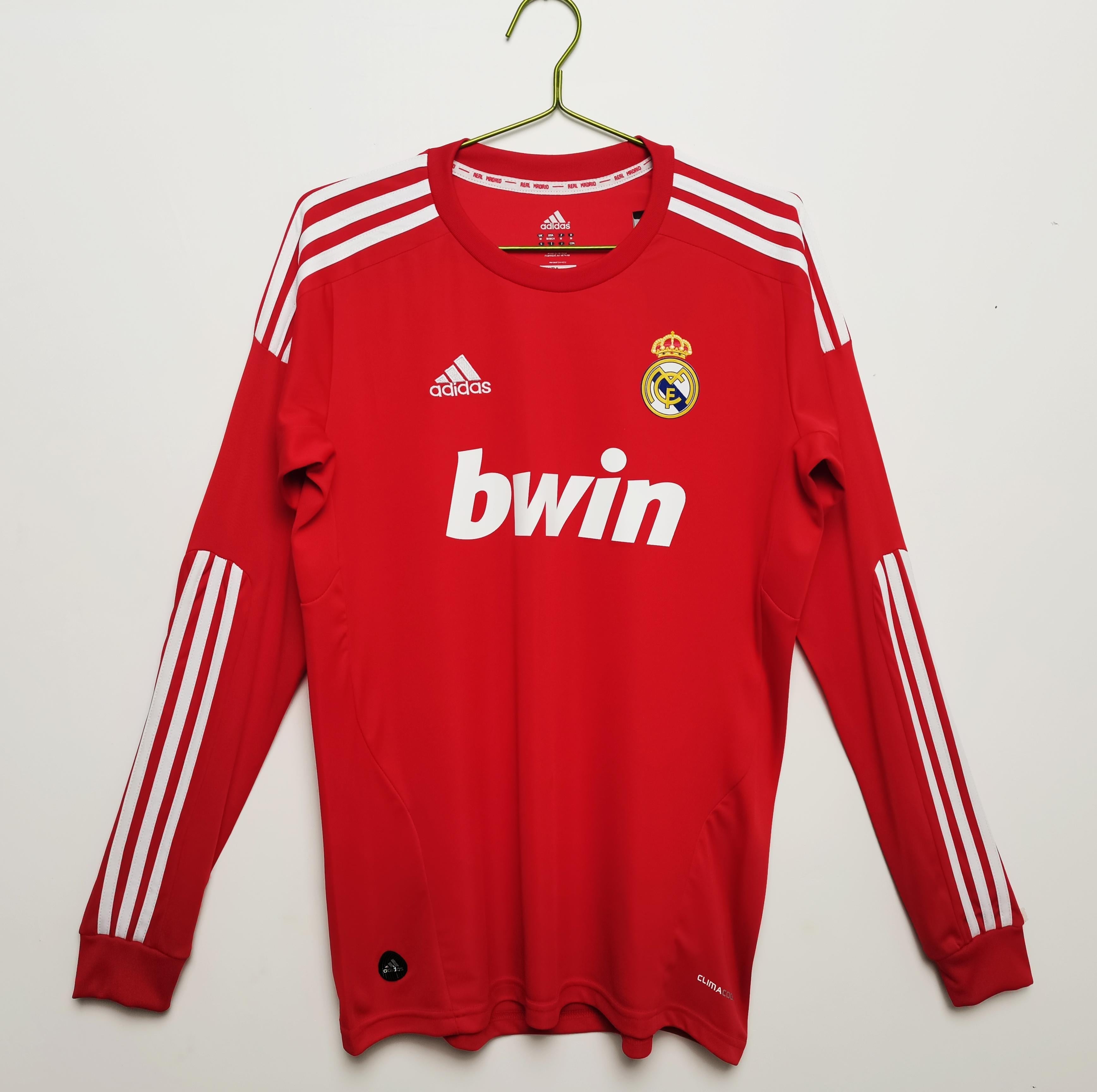 Real Madrid 2011-2012 Long Sleeve Away Kit Retro