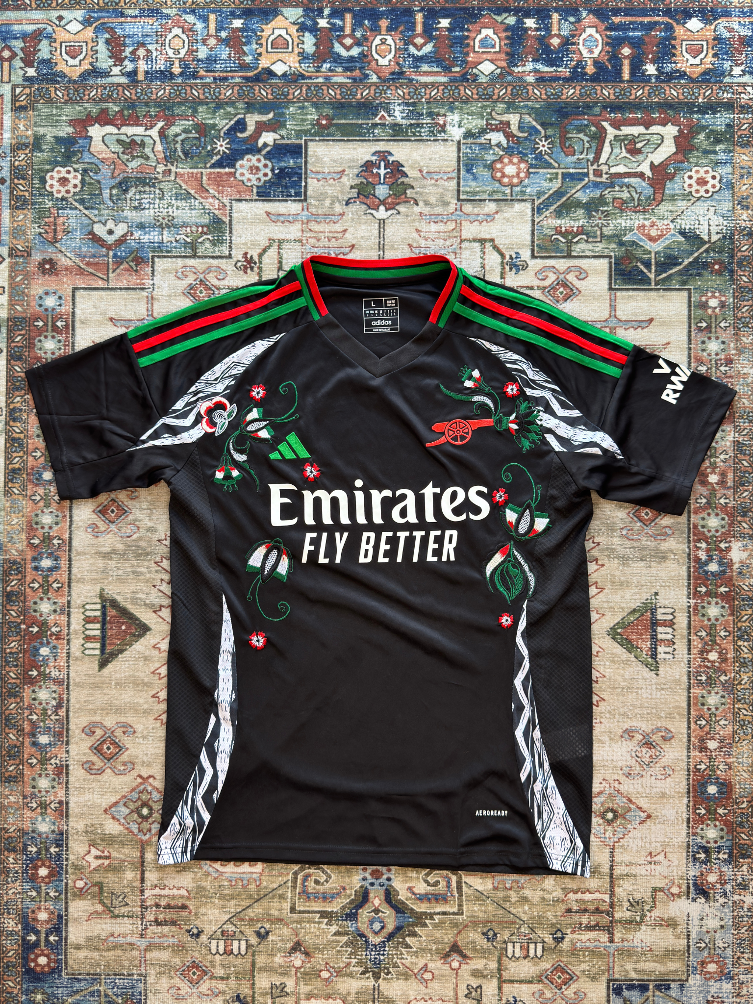 Arsenal Besticktes Schwarzes Trikot 2024/2025