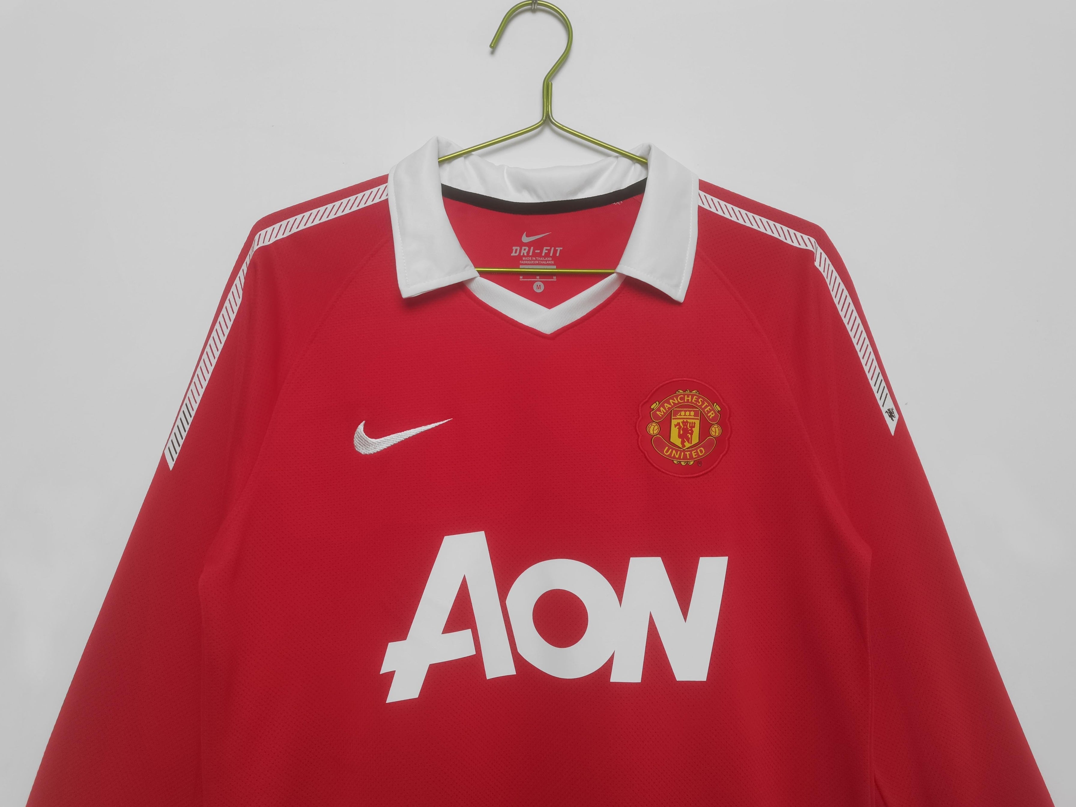 Manchester United 2010-2011 Heimtrikot mit langen Ärmeln
