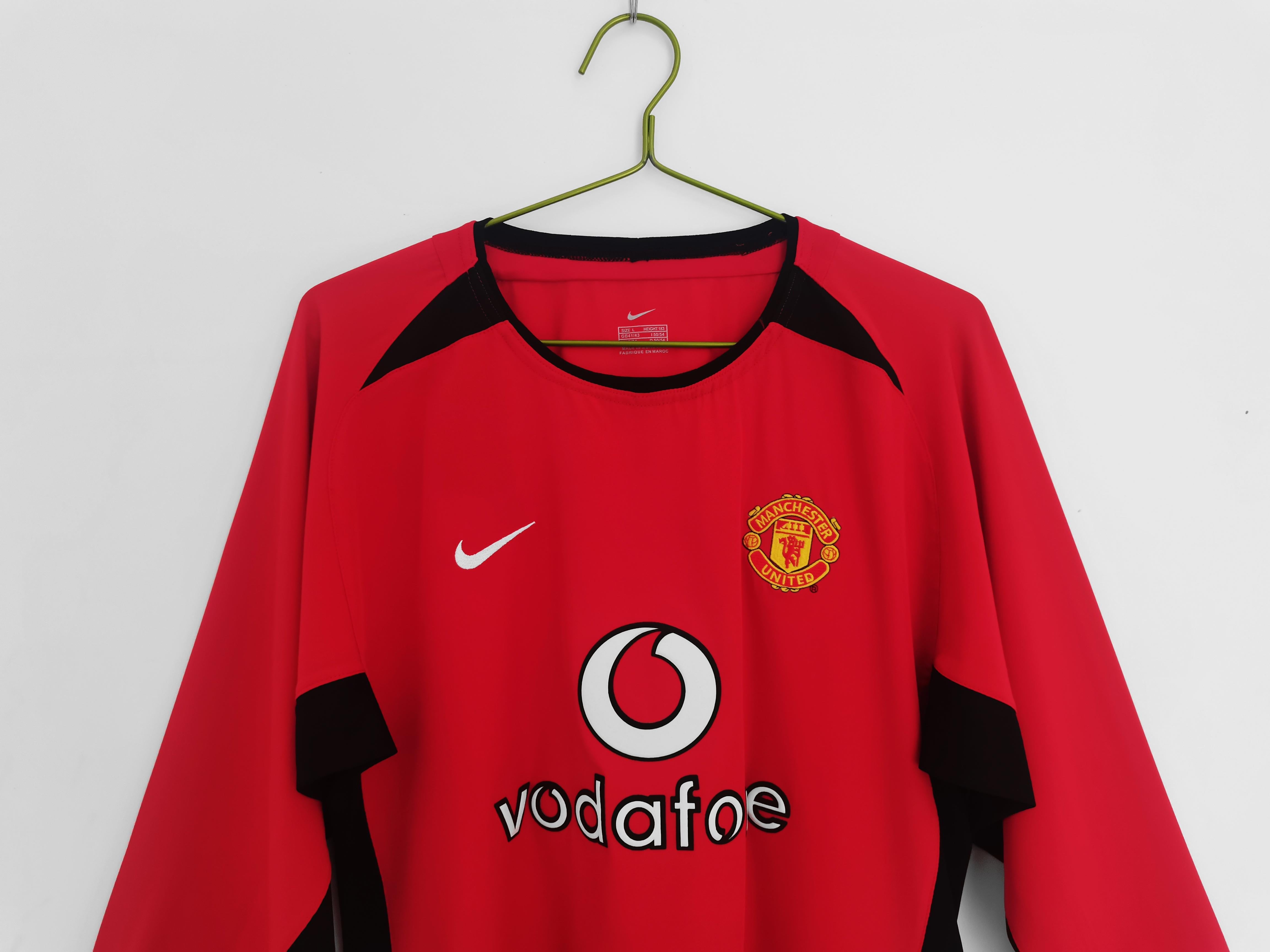 Manchester United 2003-2004 Langarm Heimtrikot