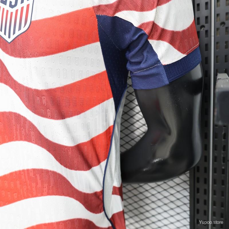 USA 2026 Home Red & White Stripe Jersey