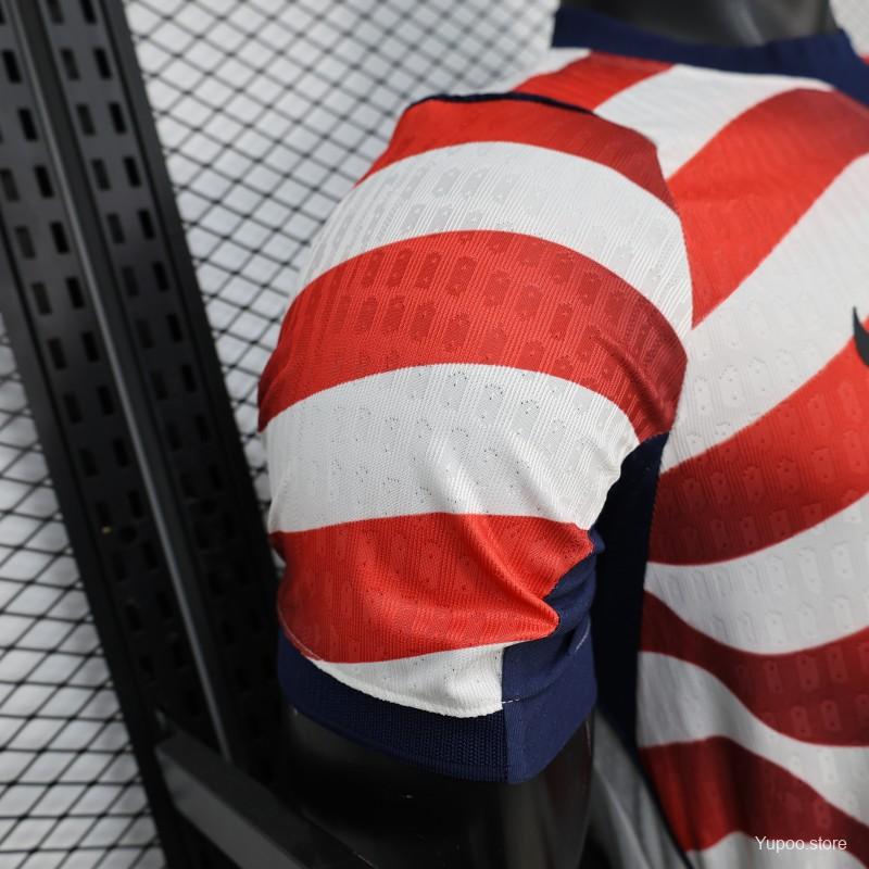 USA 2026 Home Red & White Stripe Jersey