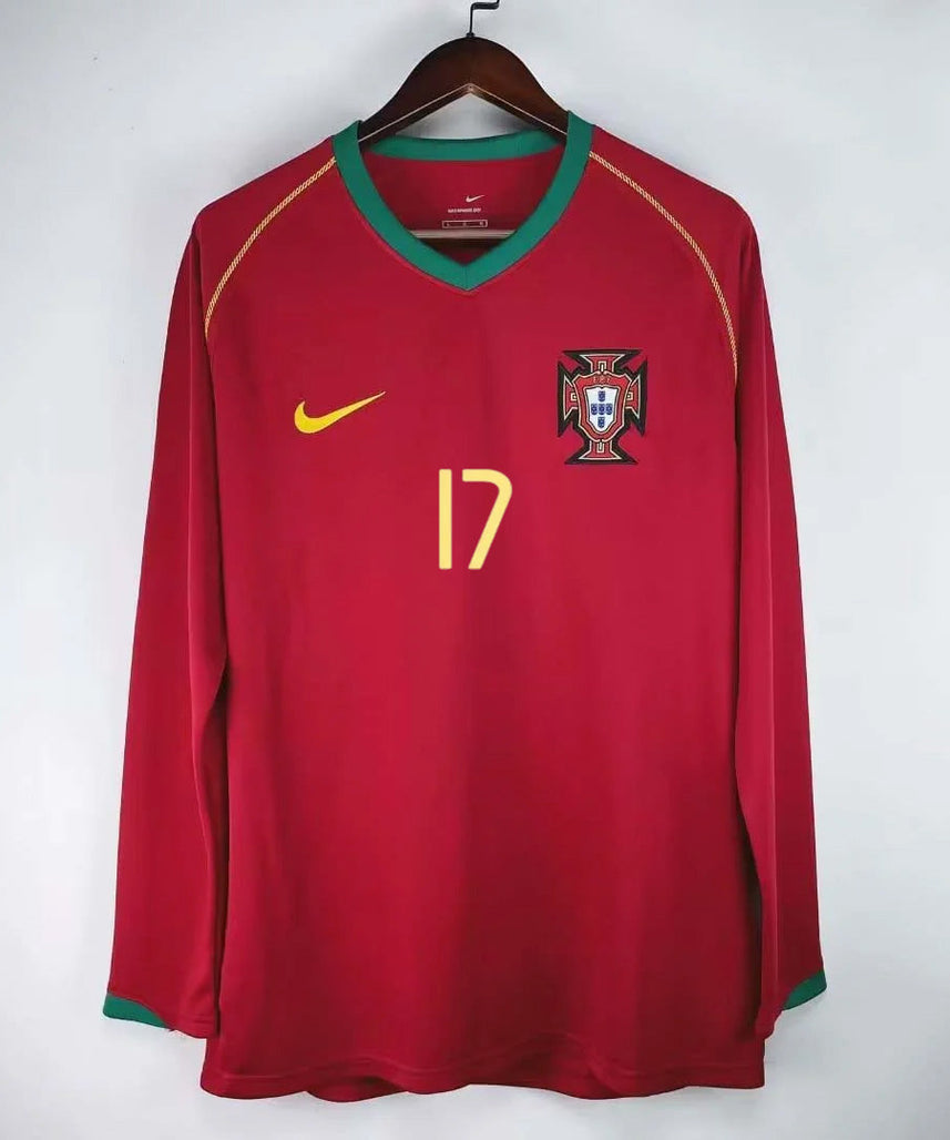 طقم منتخب البرتغال الأساسي ذو الأكمام الطويلة لموسم 2006-2007