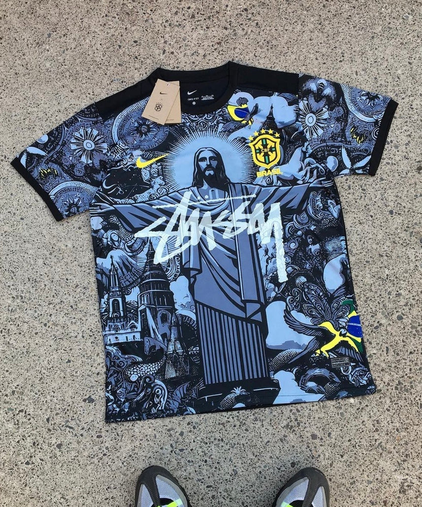 Stüssy x Brasilien "Jesus" Sondertrikot