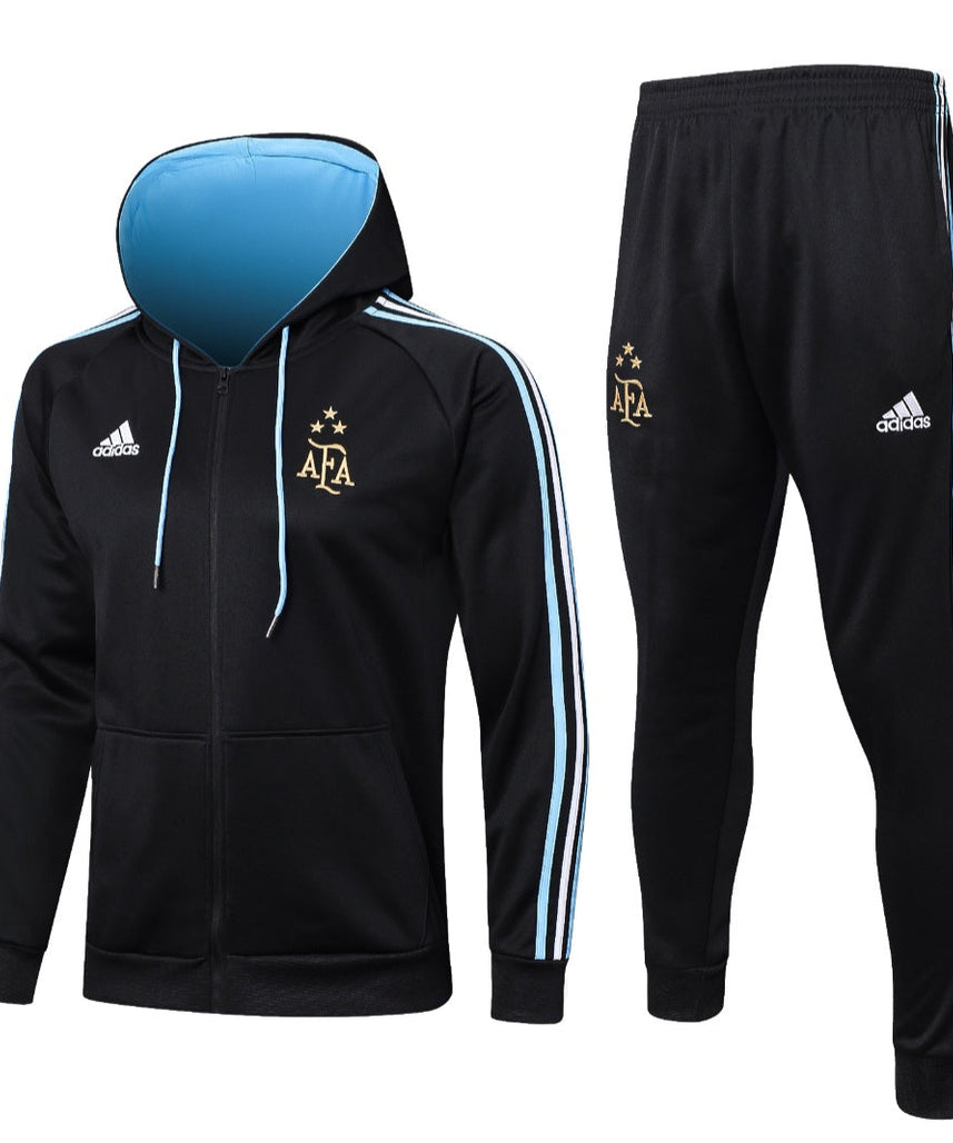 Argentina Fato de Treino Preto e Azul