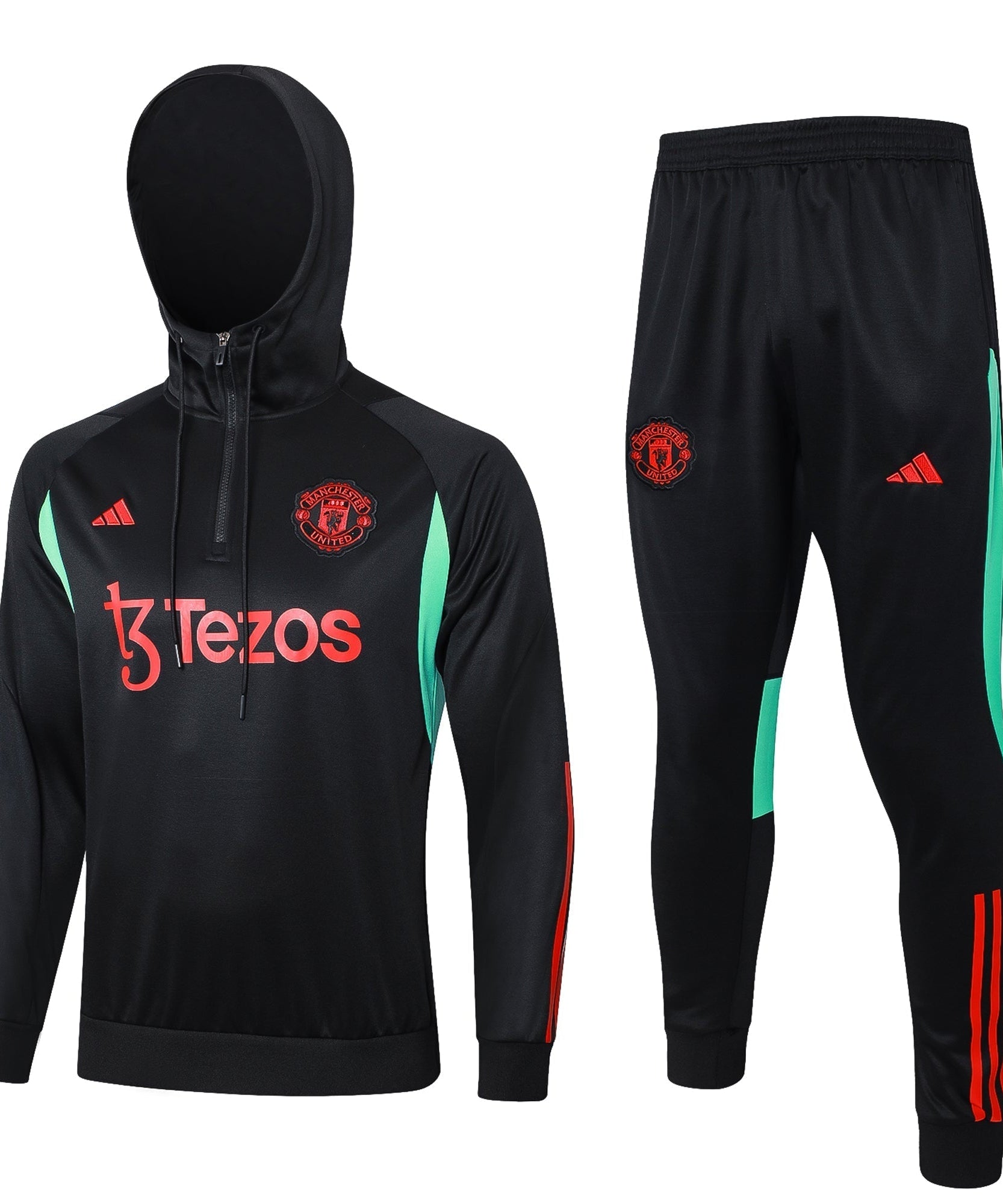 Manchester United Black and Red Tracksuit