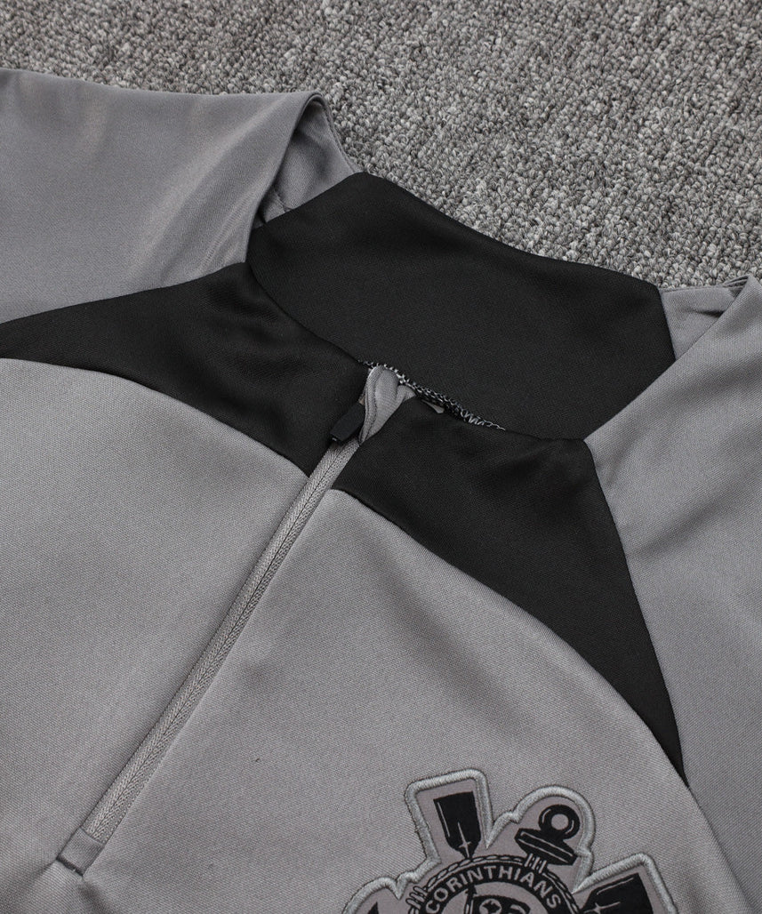Corinthians Black and Grey Tracksuit