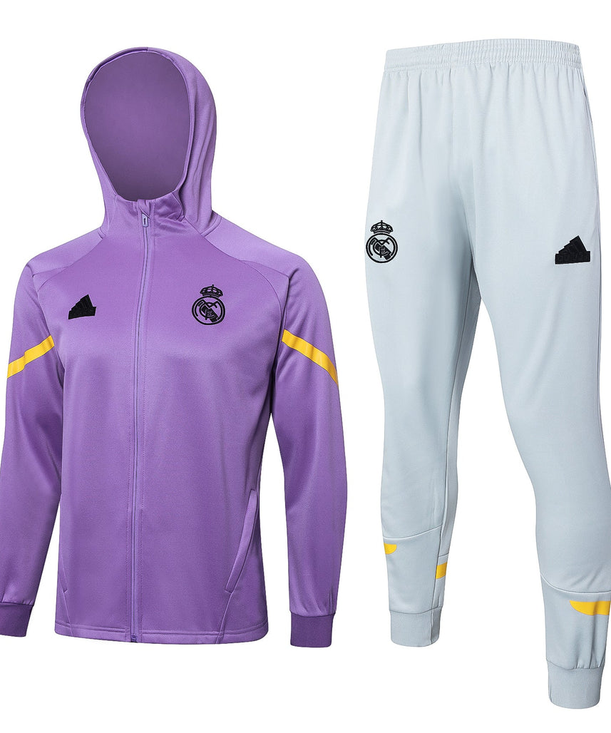 Real Madrid White and Violet Tracksuit