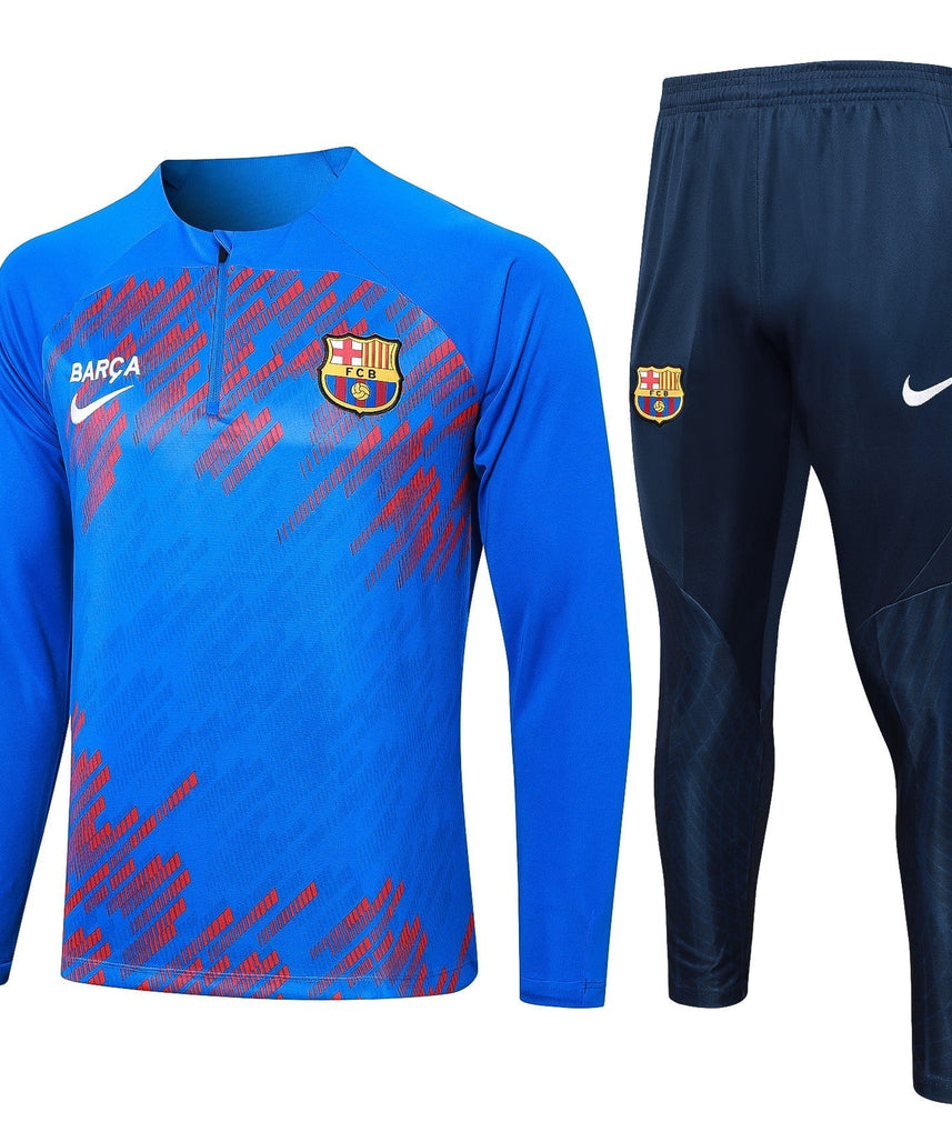 FC Barcelona Dark Blue and Blue Tracksuit