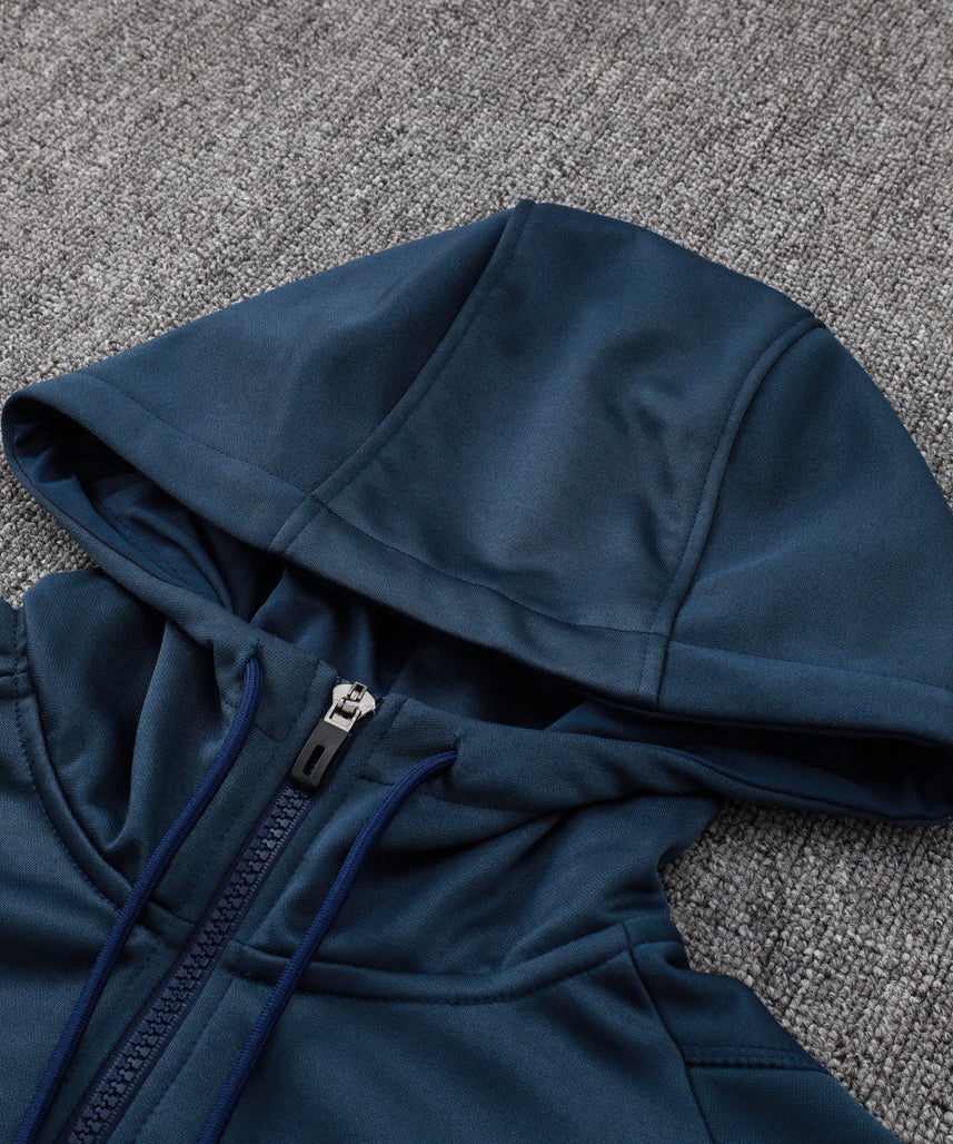 Real Madrid Dark Blue and Yellow Tracksuit