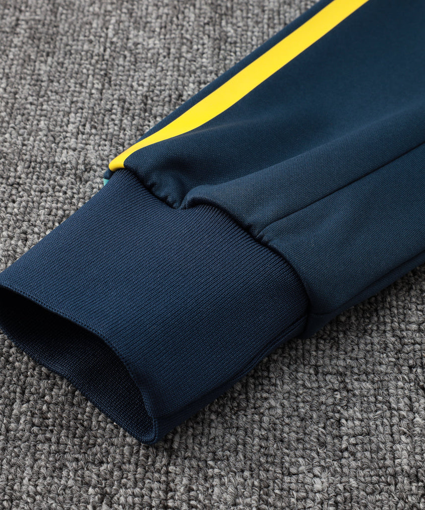 Real Madrid Dark Blue and Yellow Tracksuit