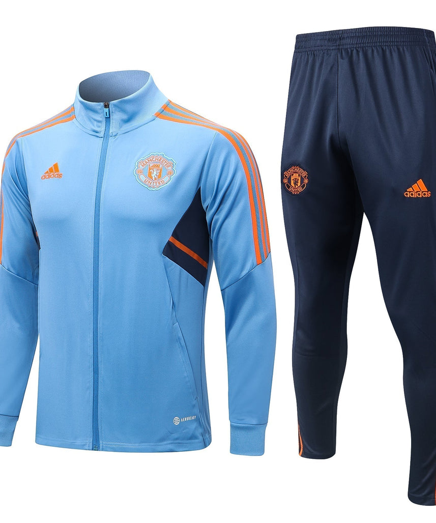Manchester United Dark Blue and Light Blue Tracksuit