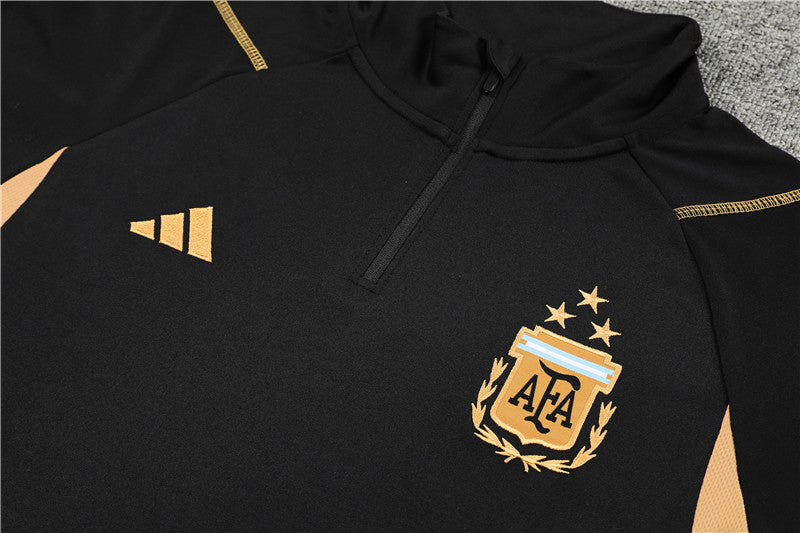 Argentinien Trainingsanzug Schwarz und Gold