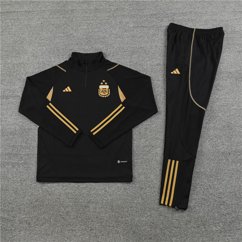 Argentinien Trainingsanzug Schwarz und Gold