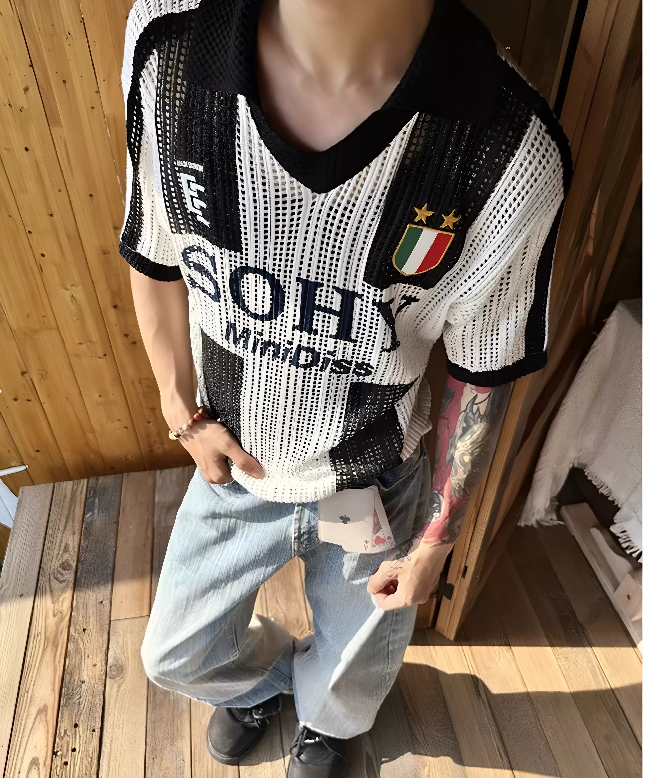 Juvetus gebreid shirt