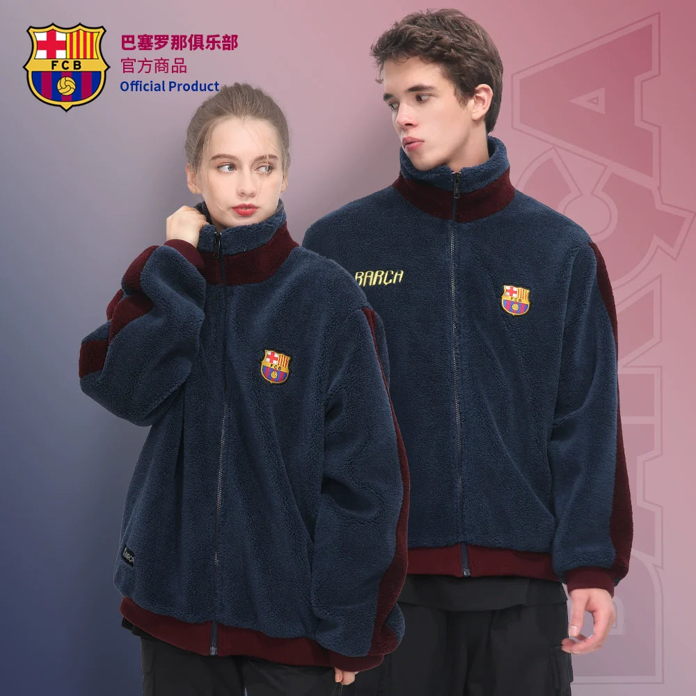 Barcelona Club Barcelona Herfst- en Winterpaar Polar Fleece Verdikte Sportjas Garantie