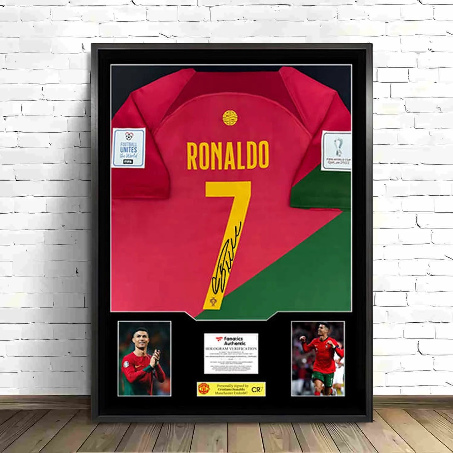 Ronaldo Portugalia Oprawiona Podpisana Koszulka