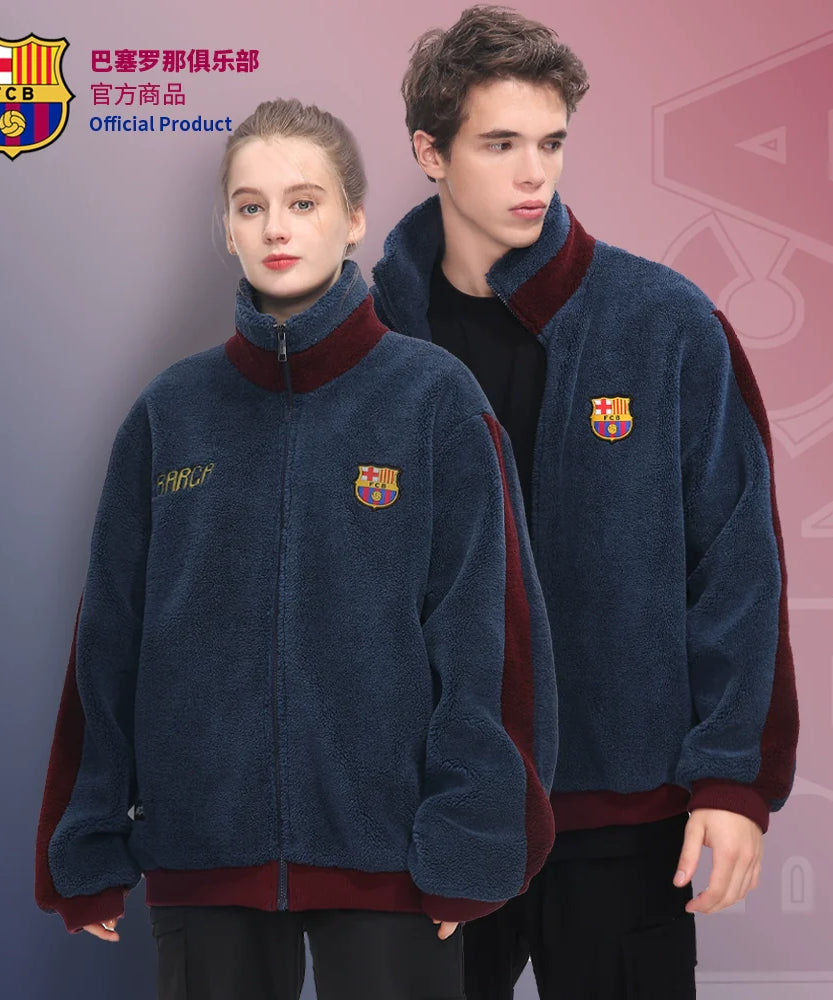 Barcelona Club Barcelona Herfst- en Winterpaar Polar Fleece Verdikte Sportjas Garantie