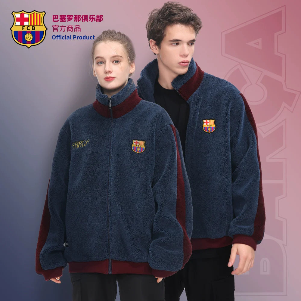 Barcelona Club Barcelona Herfst- en Winterpaar Polar Fleece Verdikte Sportjas Garantie