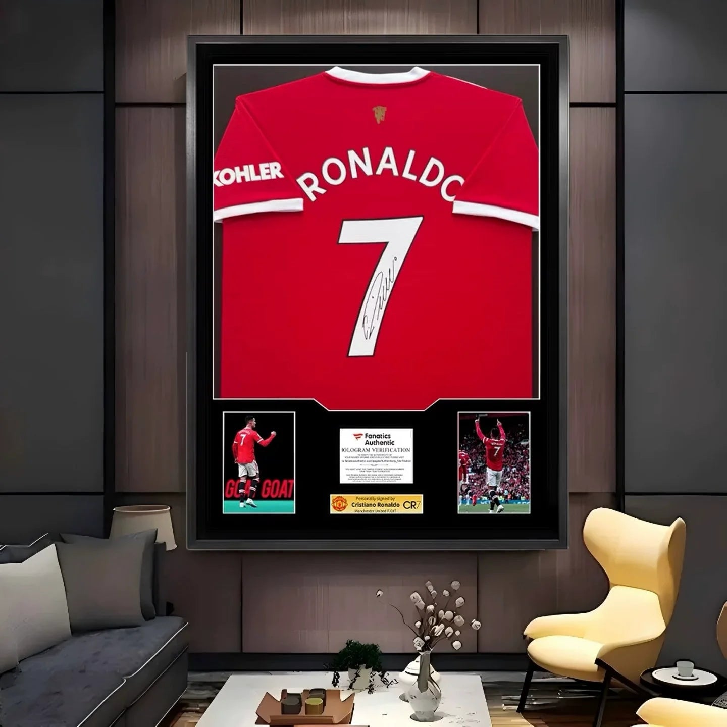 Cristiano Ronaldo Manchester United Gerahmtes Signiertes Trikot