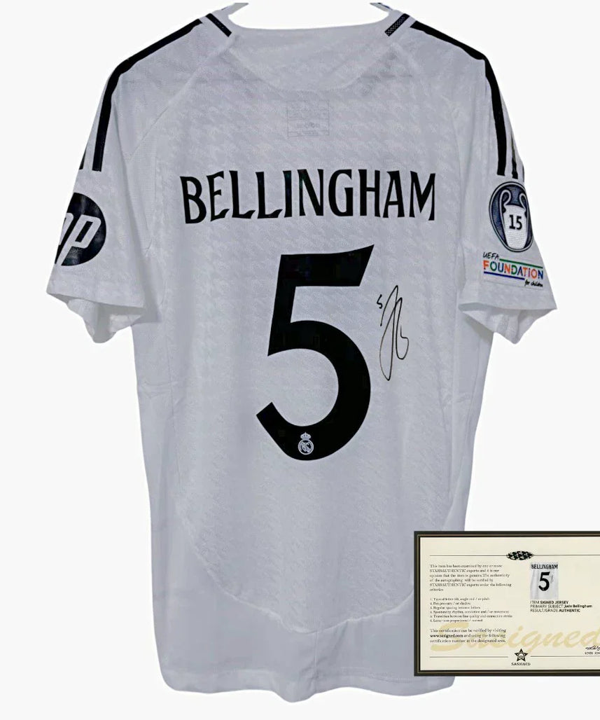 Bellingham Real Madrid 24-25 Signed Jersey