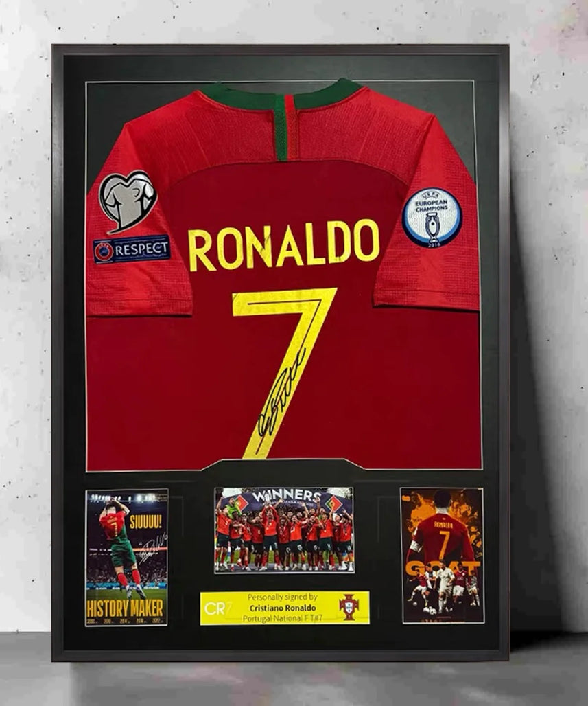 Ronaldo Portugal Framed Signed Jersey