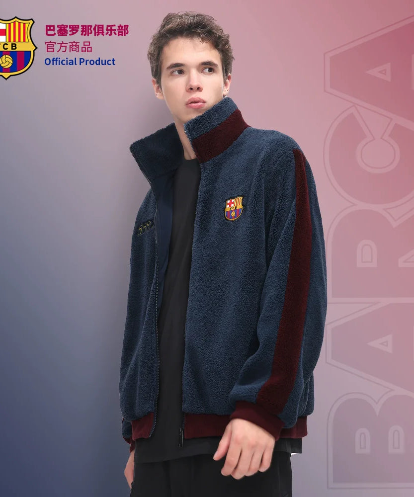 Barcelona Club Barcelona Herfst- en Winterpaar Polar Fleece Verdikte Sportjas Garantie