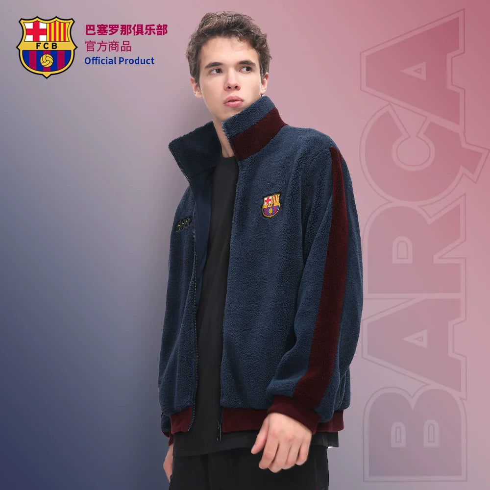 Barcelona Club Barcelona Herfst- en Winterpaar Polar Fleece Verdikte Sportjas Garantie