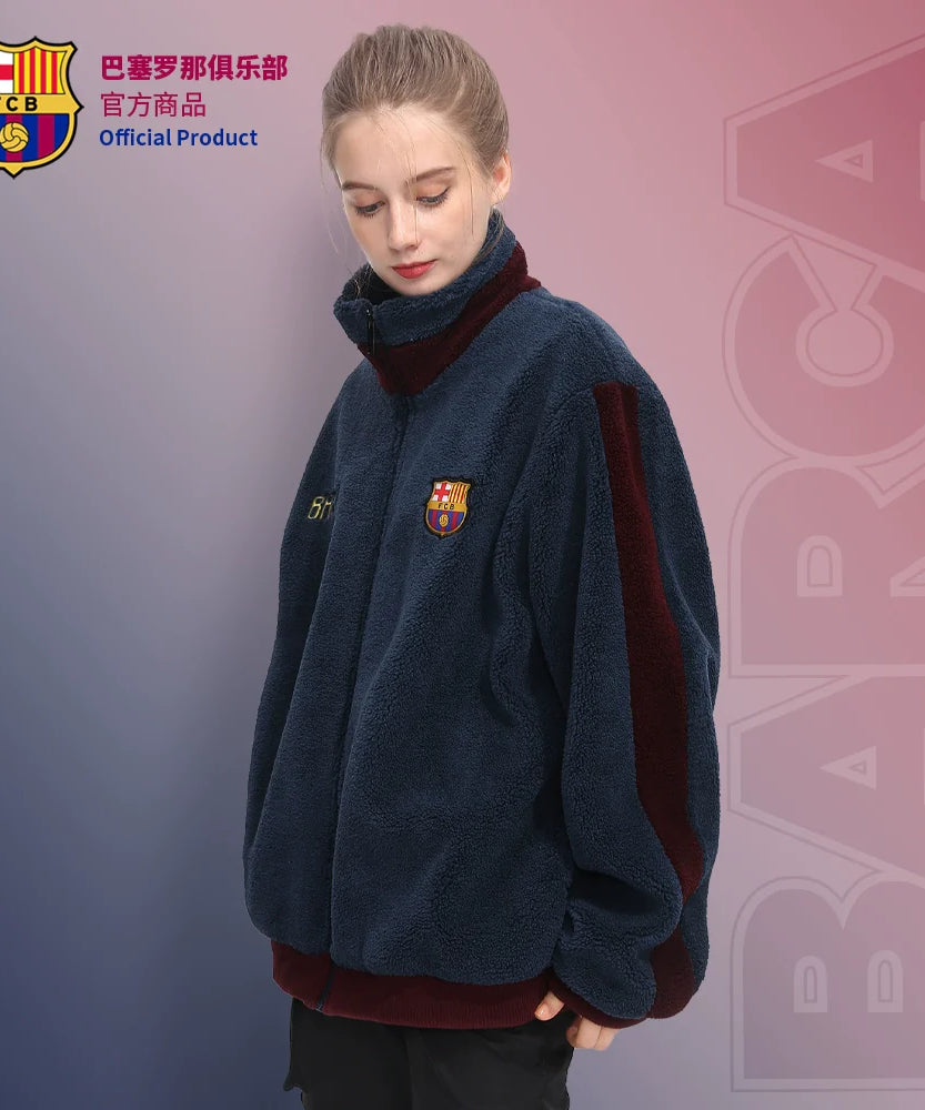 Barcelona Club Barcelona Herfst- en Winterpaar Polar Fleece Verdikte Sportjas Garantie