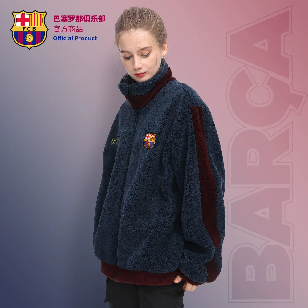 Barcelona Club Barcelona Herfst- en Winterpaar Polar Fleece Verdikte Sportjas Garantie