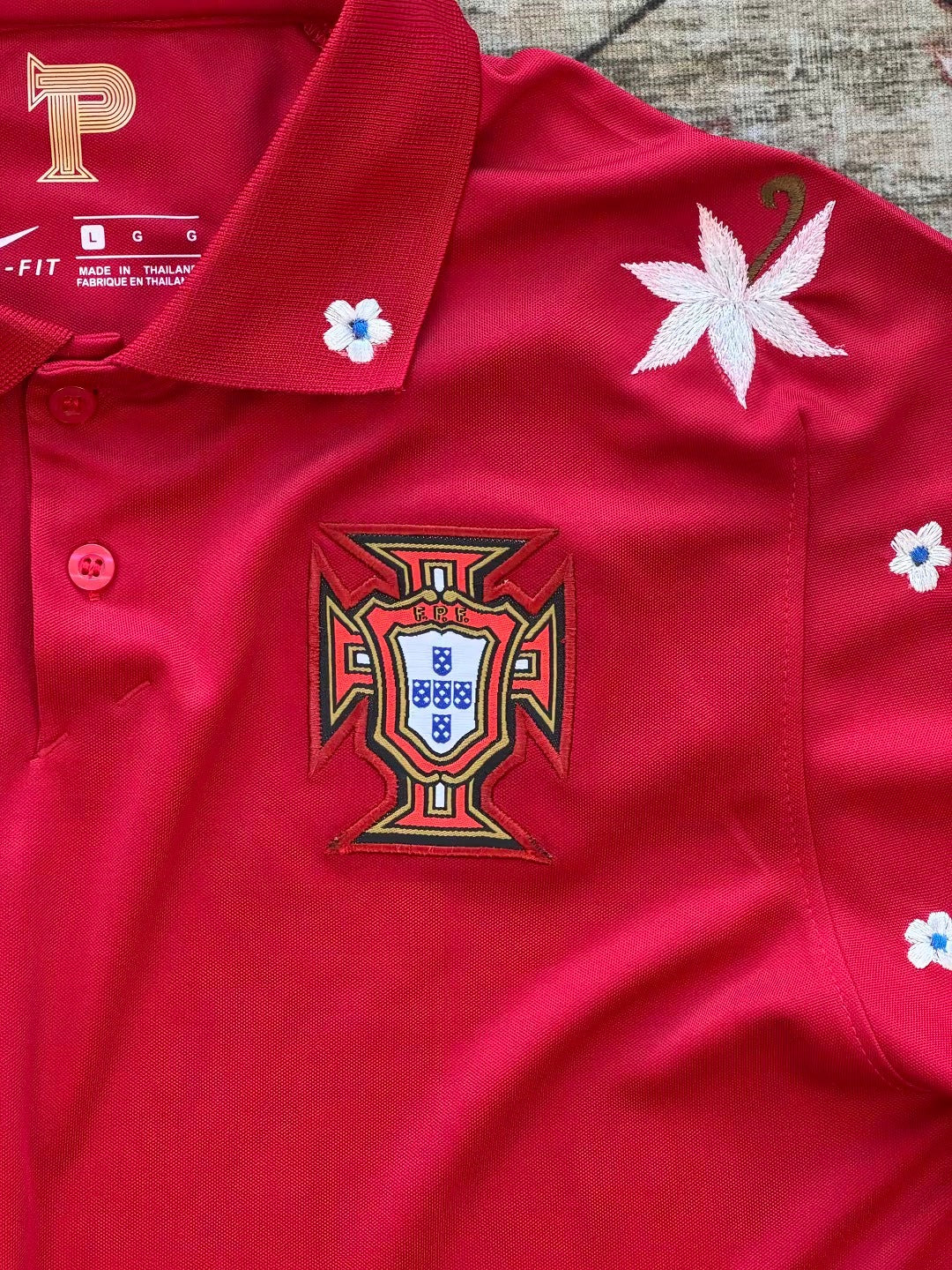 Portugal Geborduurd Shirt