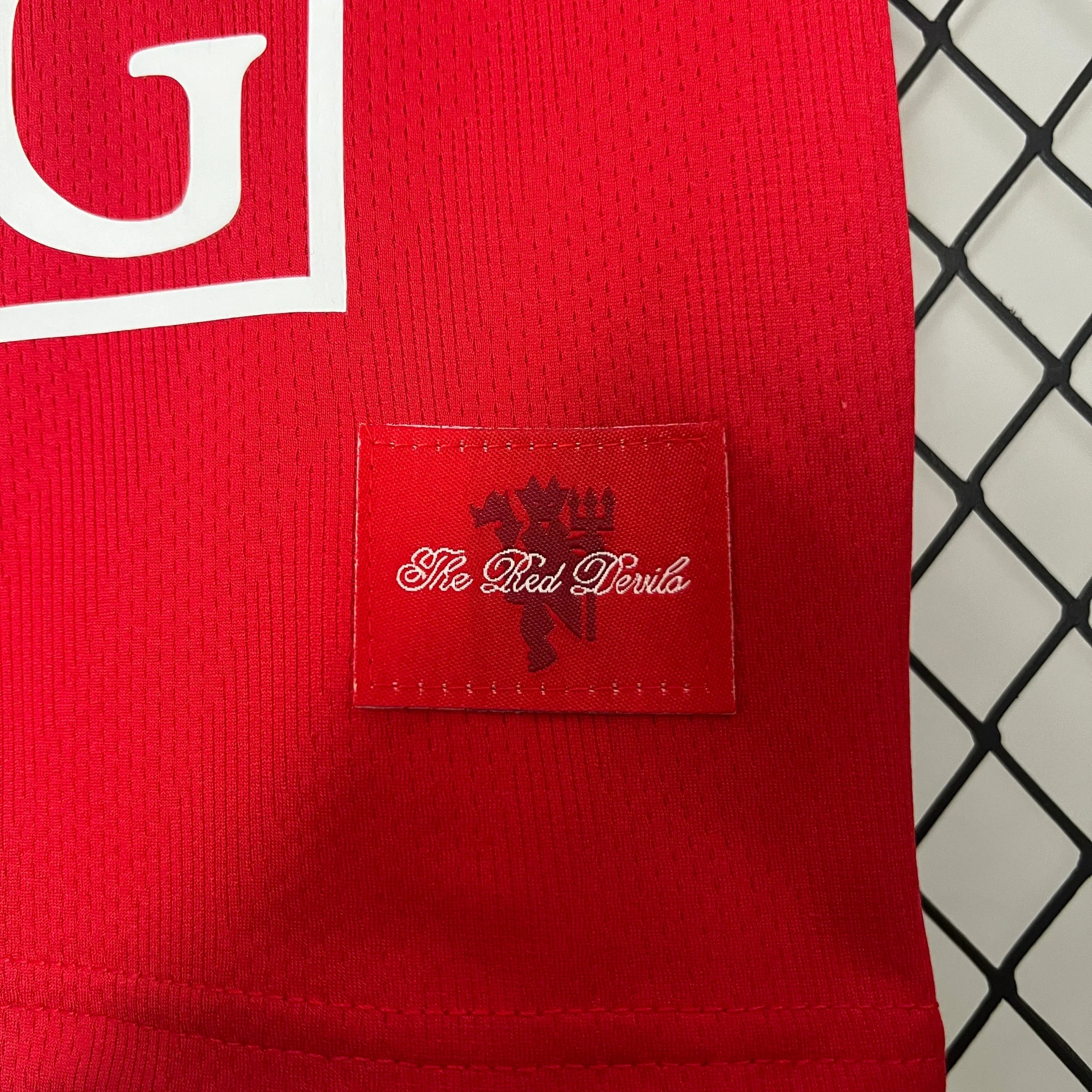 Camiseta de local Manchester United Liga de Campeones 07/08 para niños