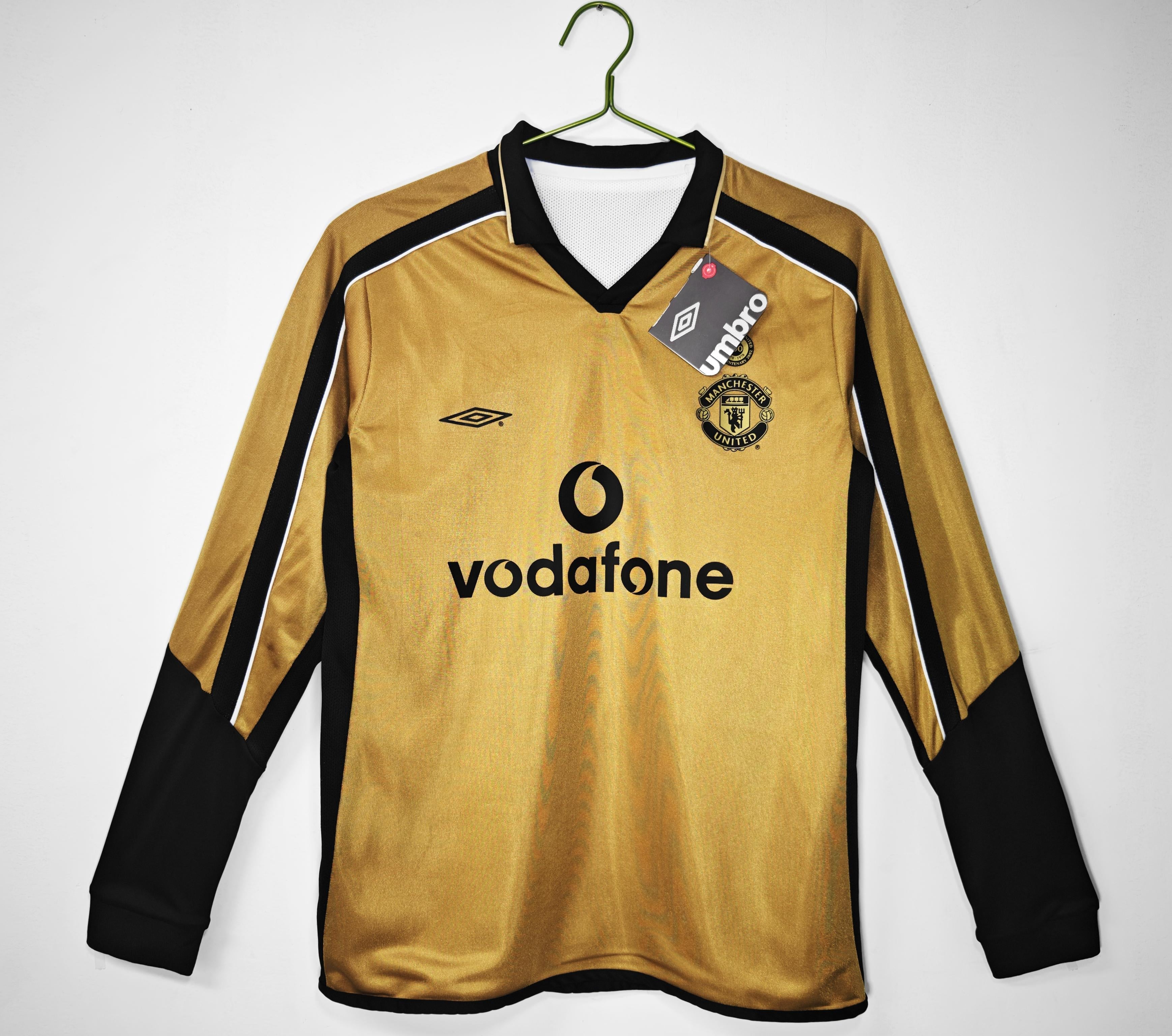 Manchester United 2001-2002 Torwarttrikot mit langen Ärmeln