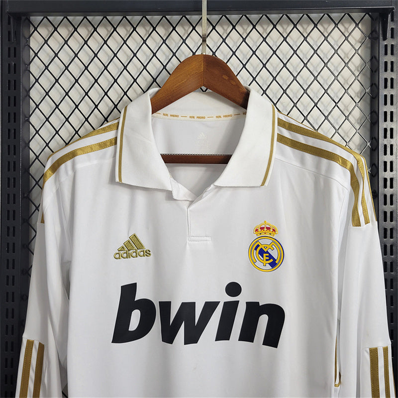 Real Madrid 2011-12 Home Retro Long Sleeve