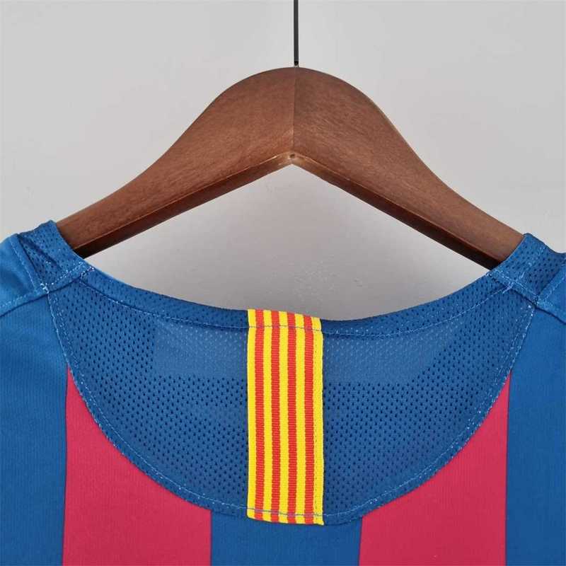 Barcelona 05-06 Langarm Heim Retro Trikot