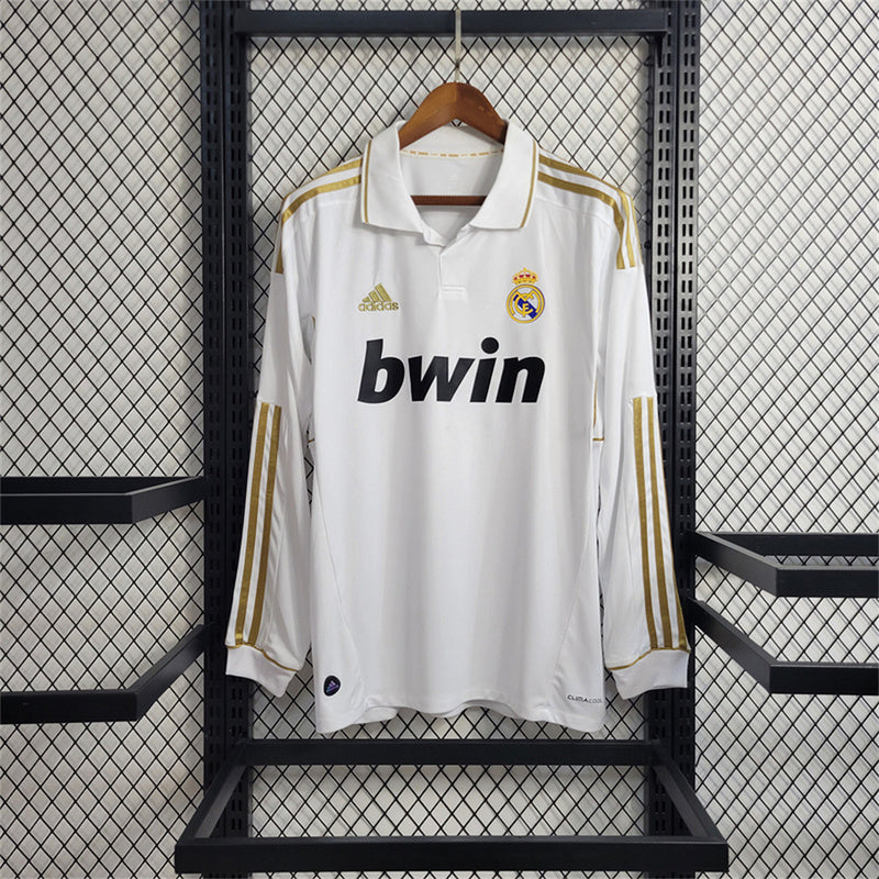Real Madrid 2011-12 Home Retro Long Sleeve