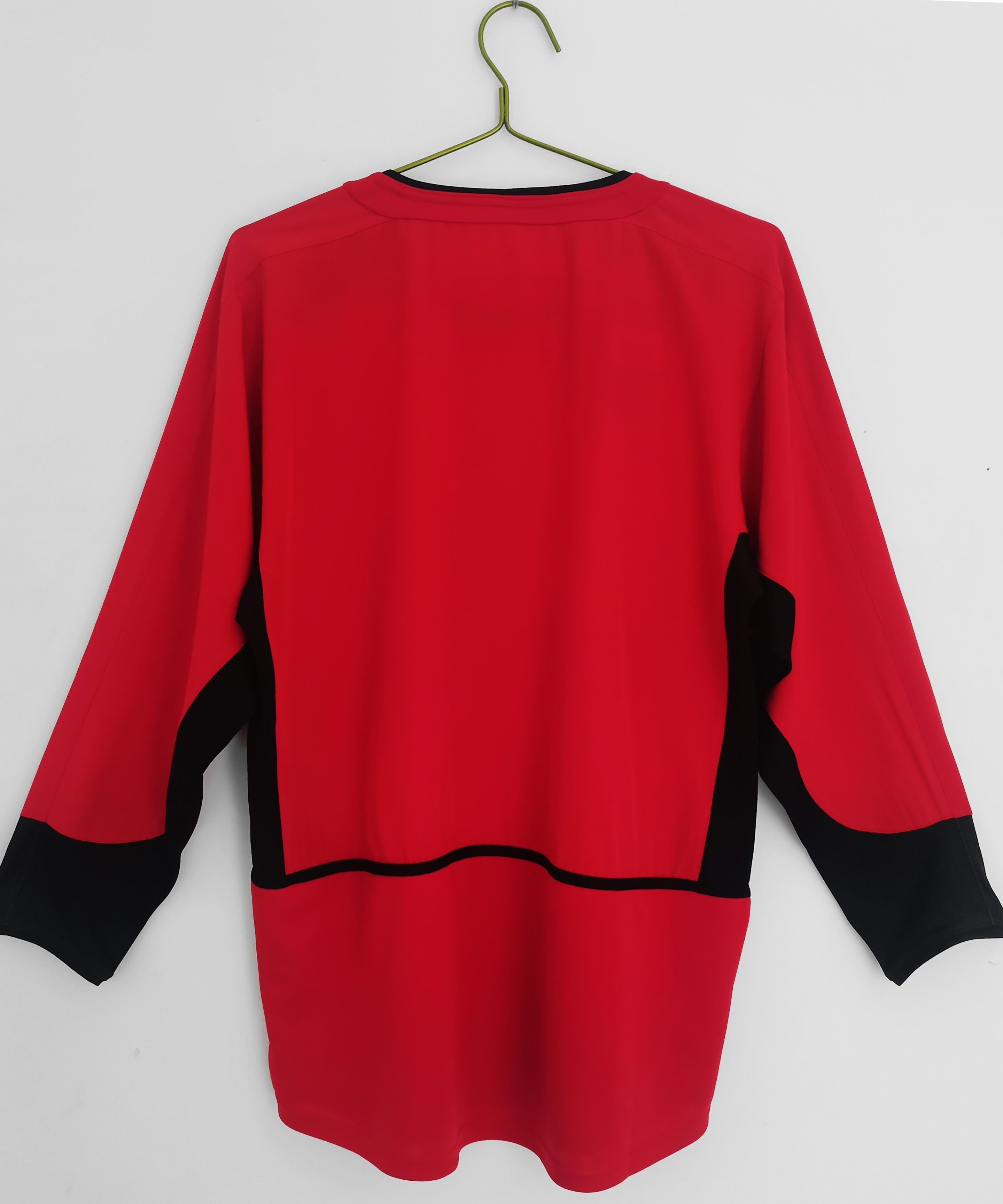 Manchester United 2003-2004 Langarm Heimtrikot