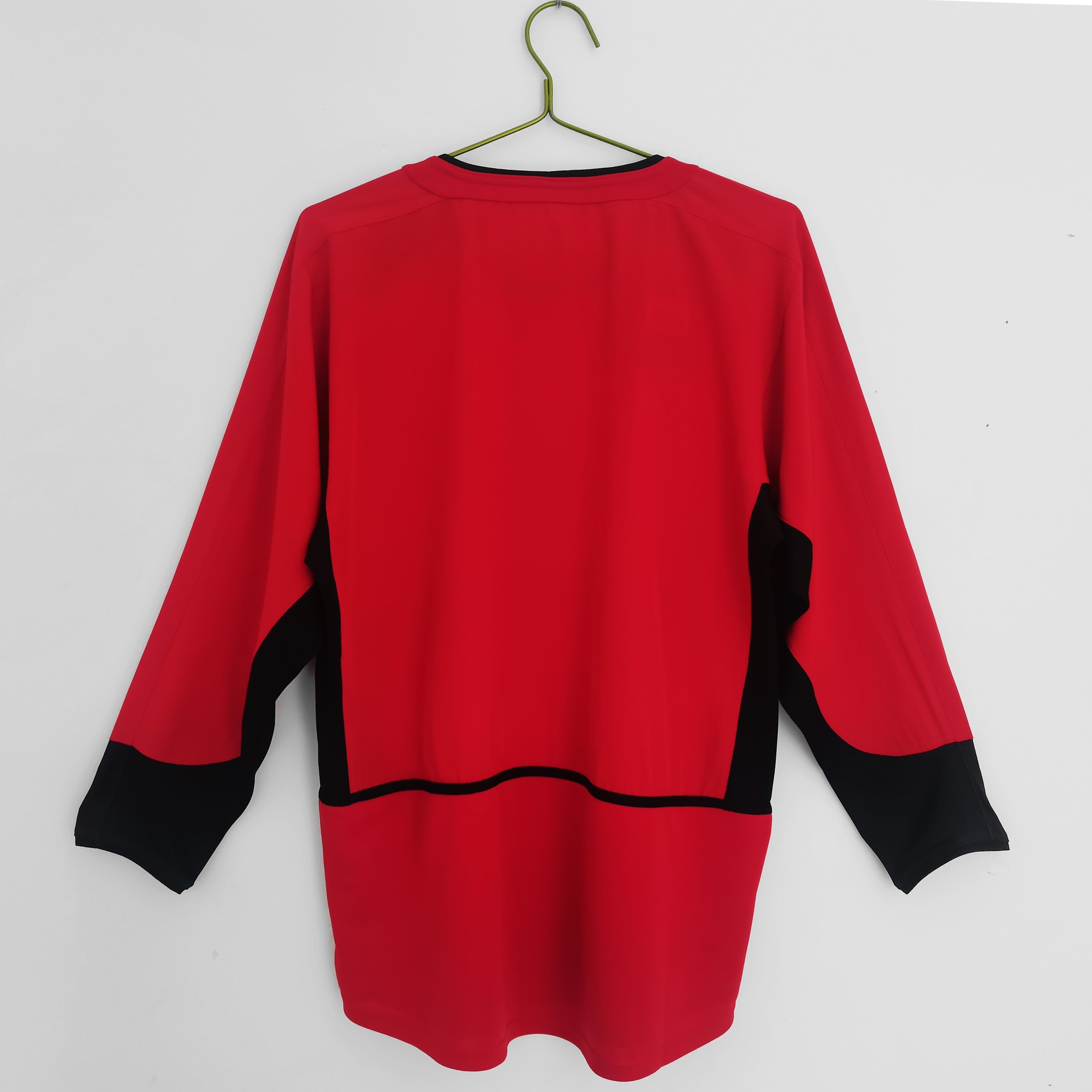 Manchester United 2003-2004 Langarm Heimtrikot