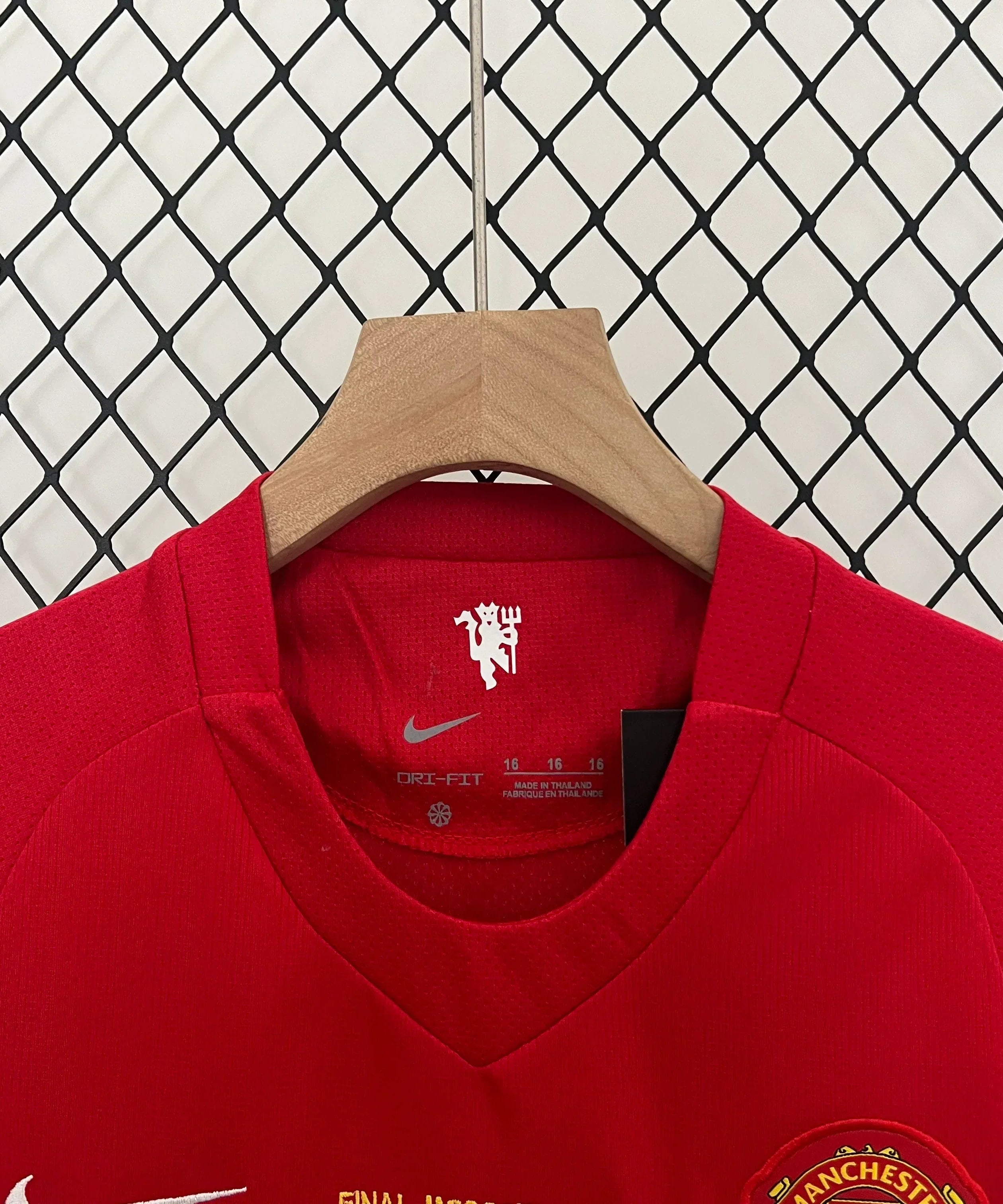 Camiseta de local Manchester United Liga de Campeones 07/08 para niños