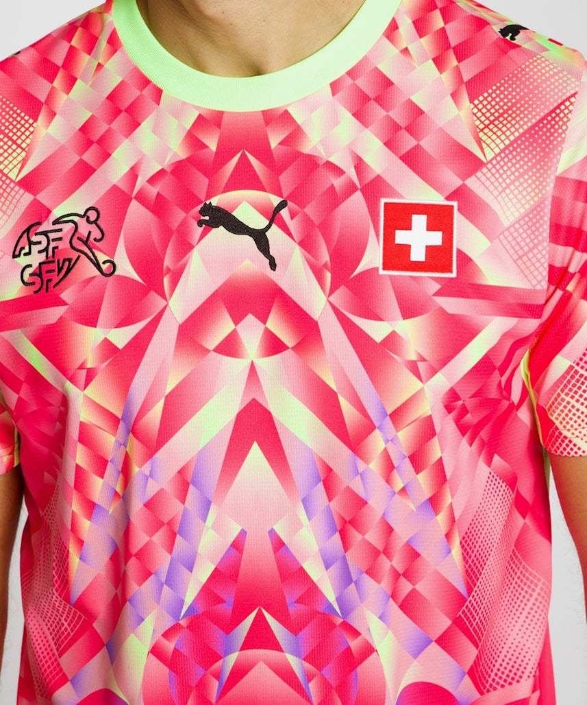 Switzerland " Pink " Wolrd cup Away Jersey