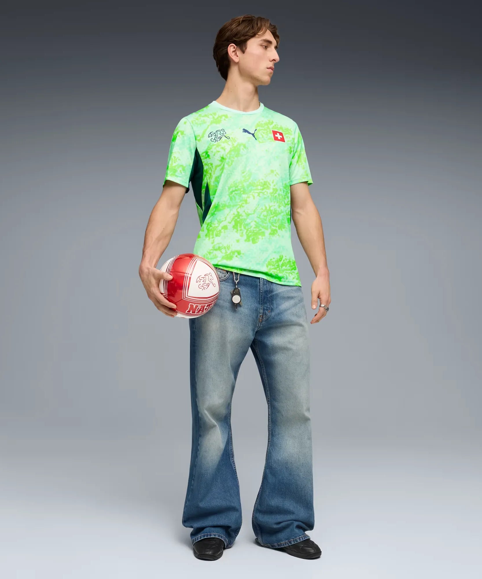 Switzerland " Green " Wolrd cup Away Jersey