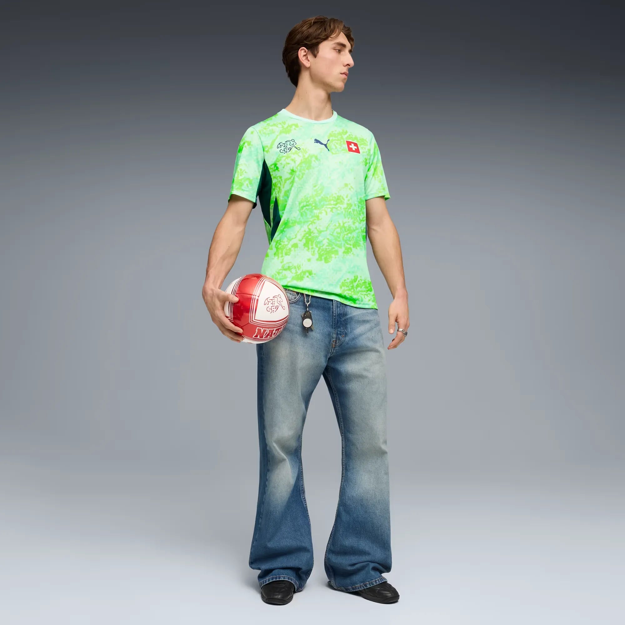 Switzerland " Green " Wolrd cup Away Jersey