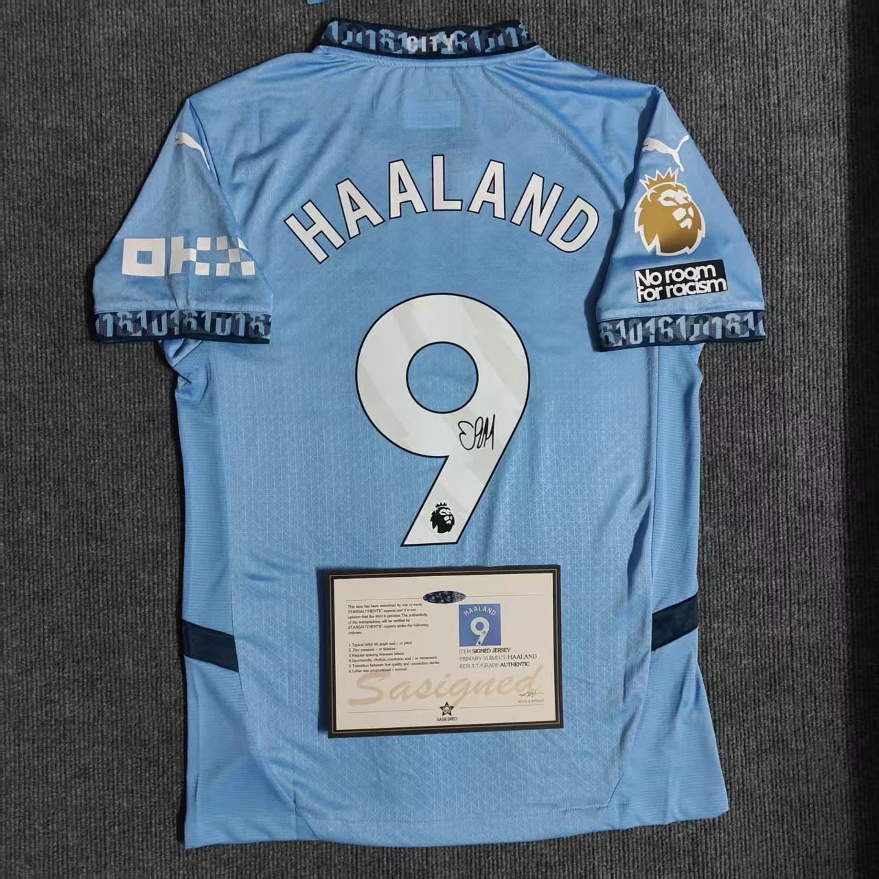 Manchester City "Haaland" Signiertes Trikot